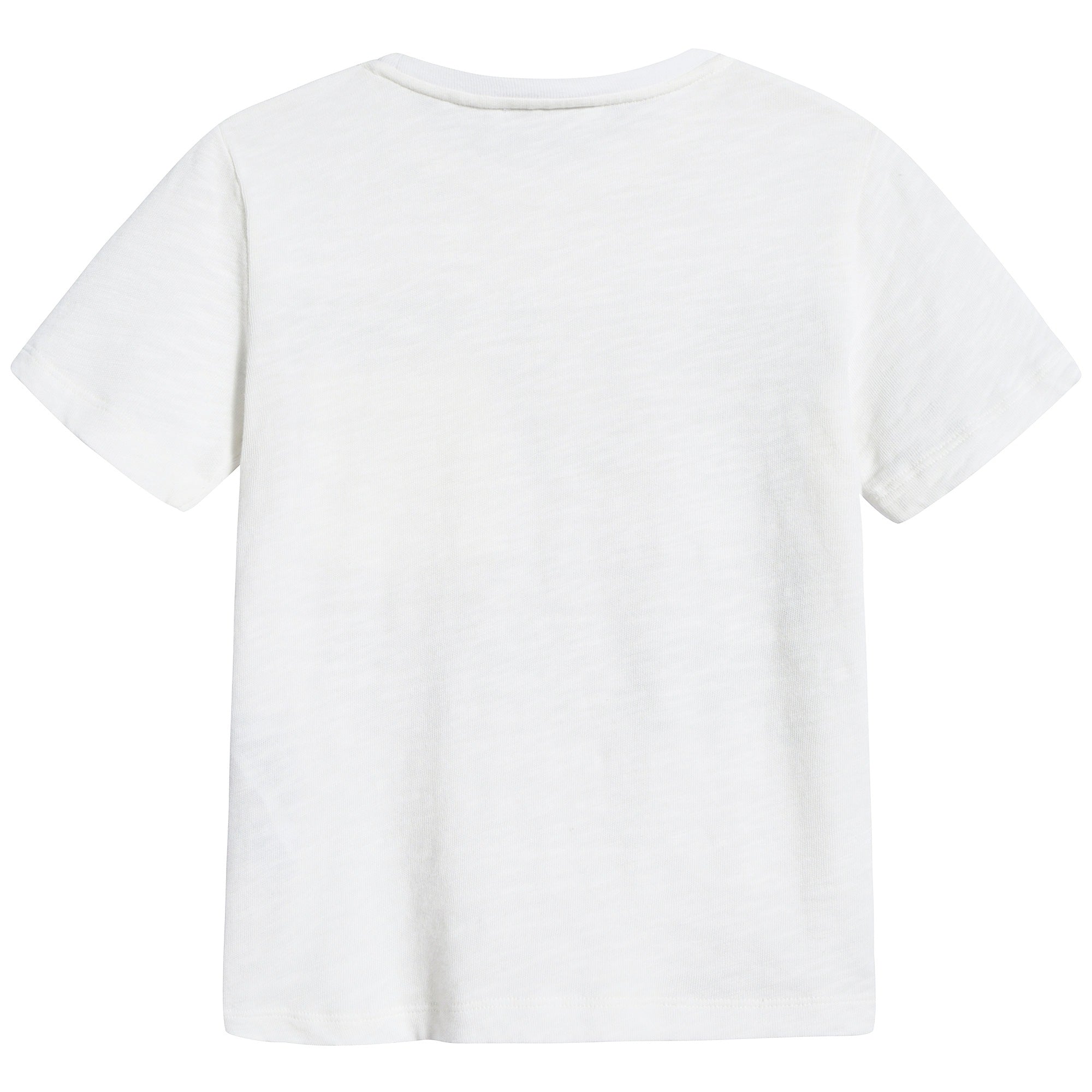 Boys White Logo Cotton T-shirt