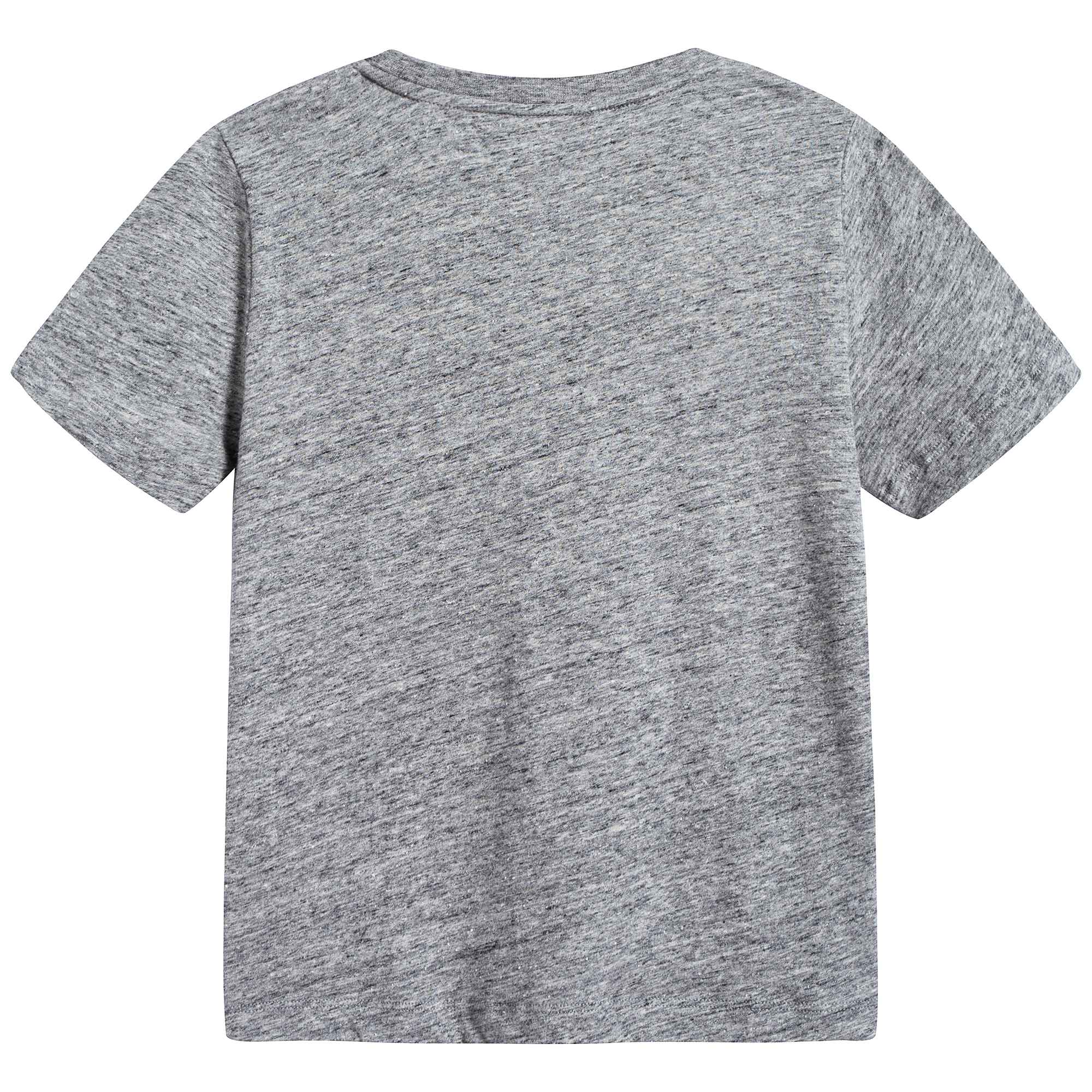 Girls Grey Melange Cotton T-shirt