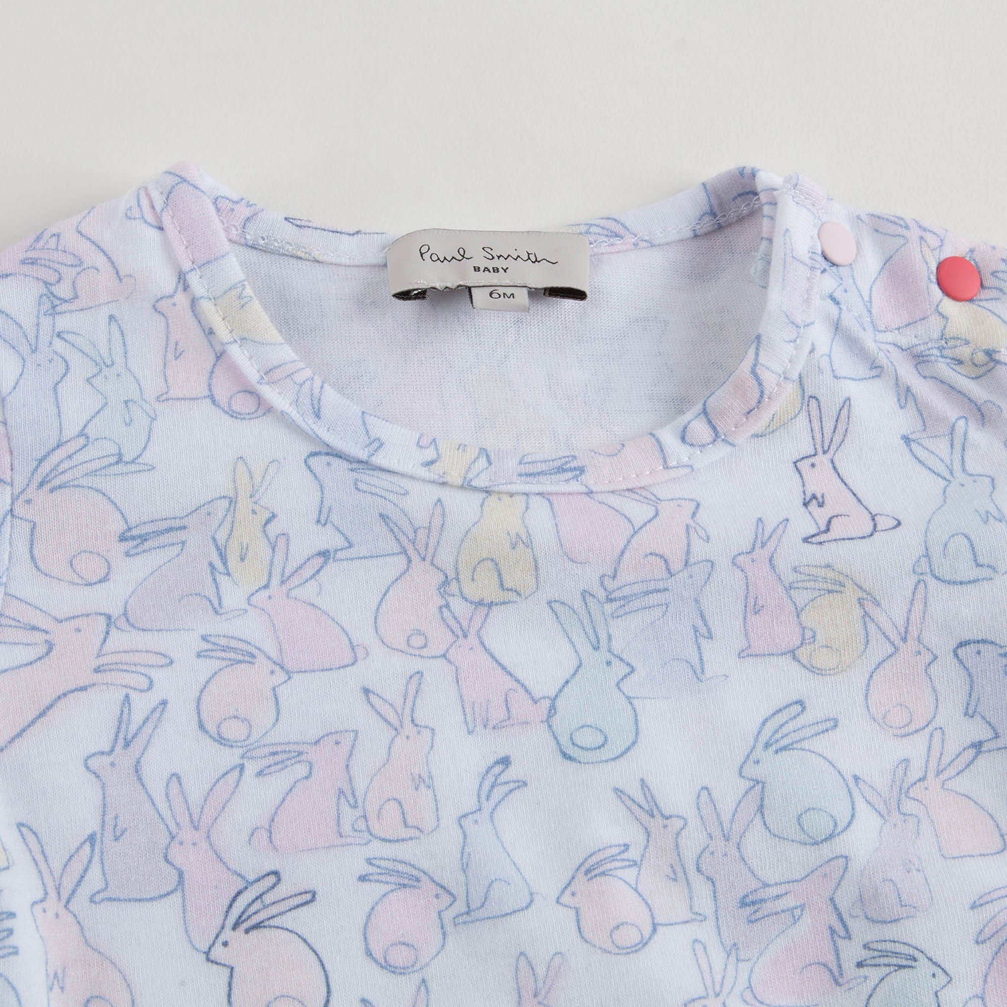 Baby White Flower Printed Cotton Bodysuit & Bib Two Piece Set - CÉMAROSE | Children's Fashion Store - 7