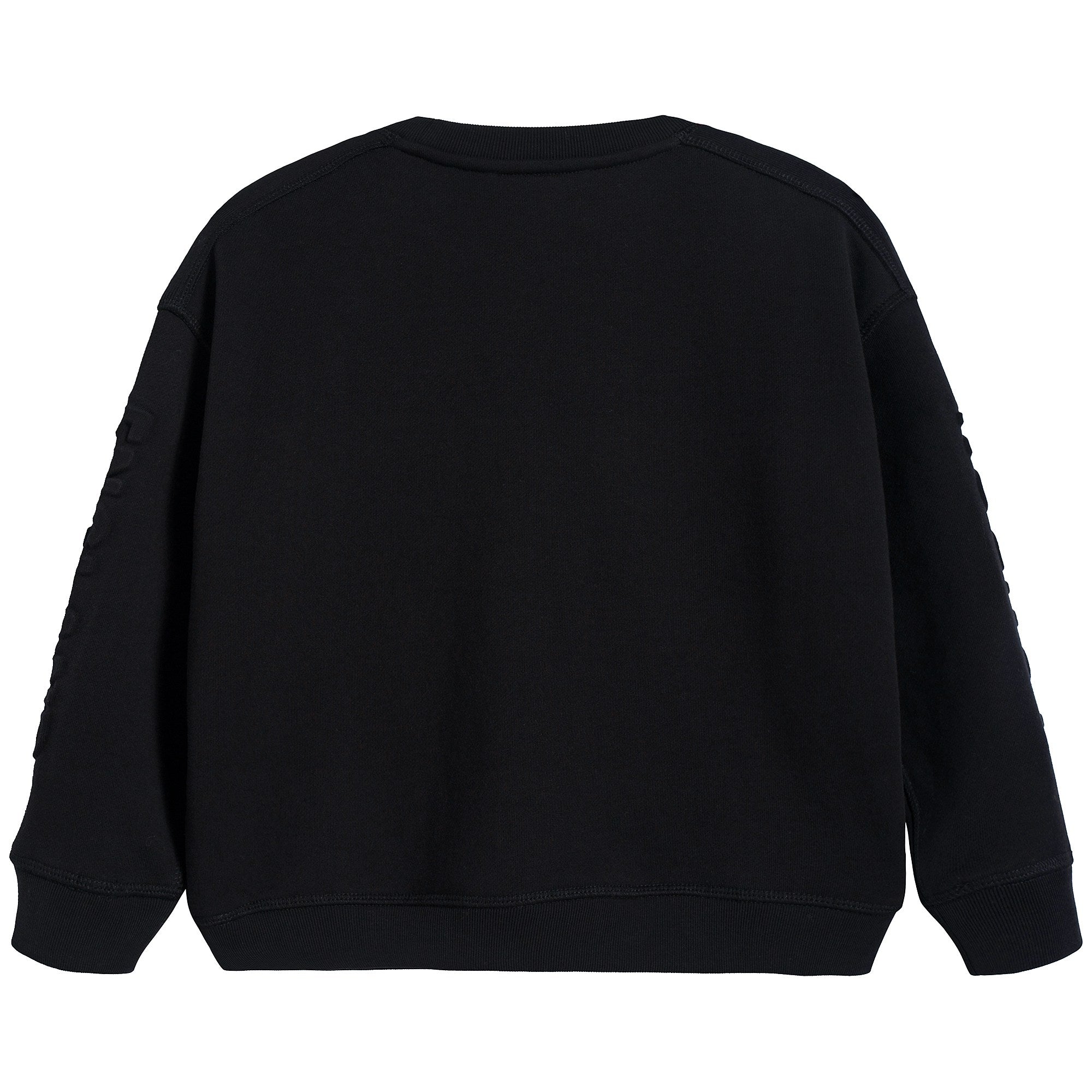 Boys Black Logo Cotton Sweatshirt