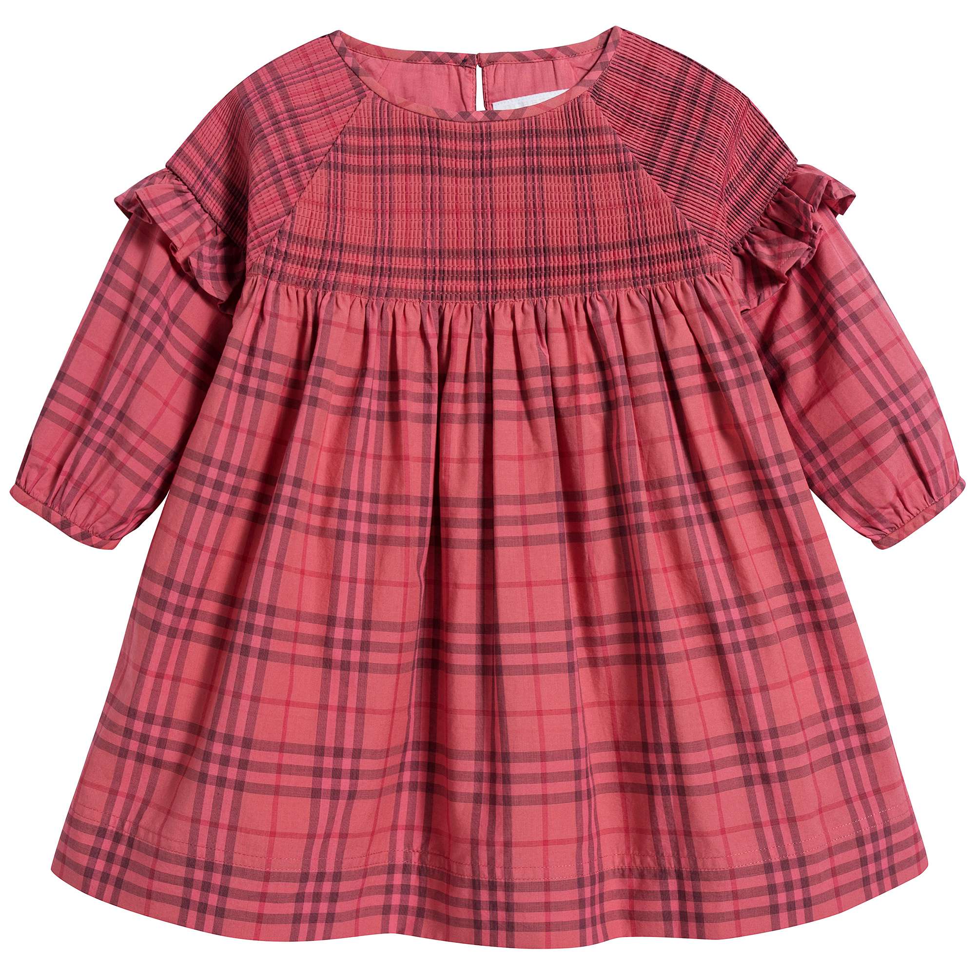 Baby Girls Coral Red Cotton Dress