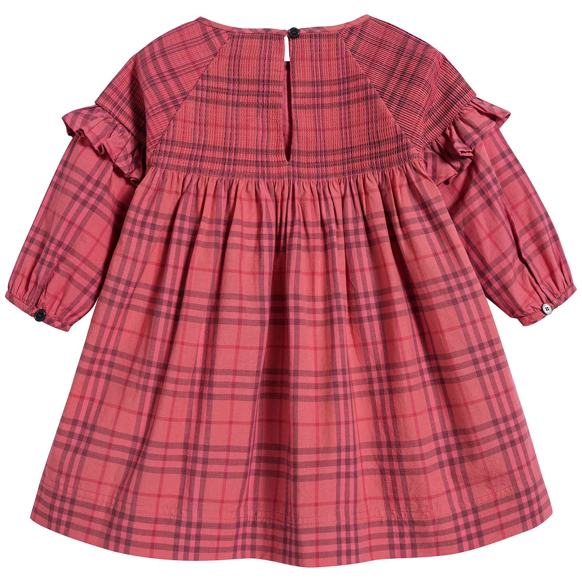 Baby Girls Coral Red Cotton Dress