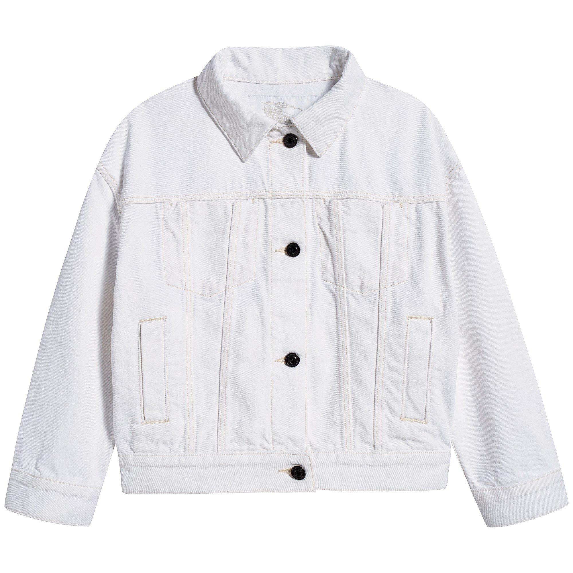 Girls Natural White Cotton Jacket