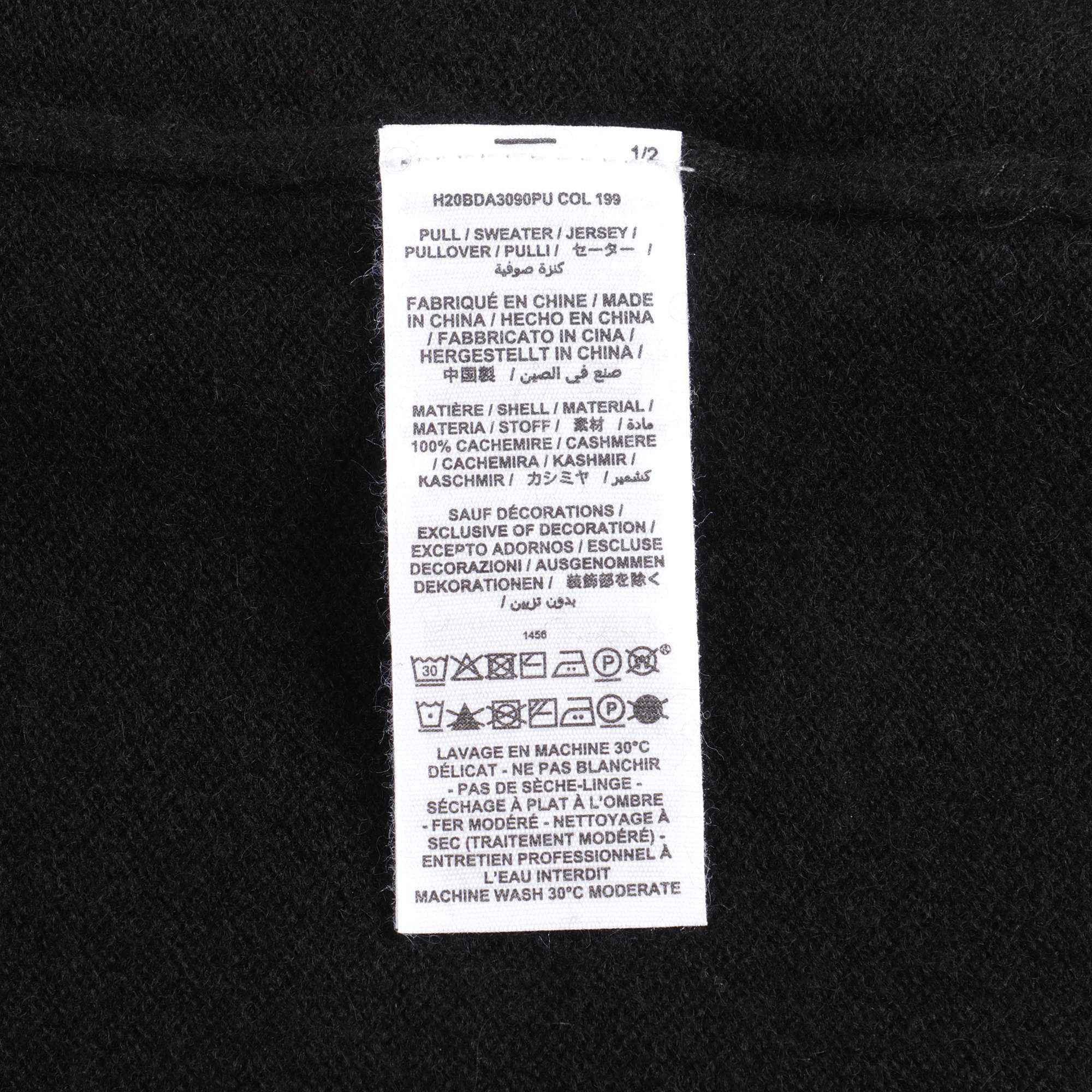 Girls Black Cashmere Sweatshirt