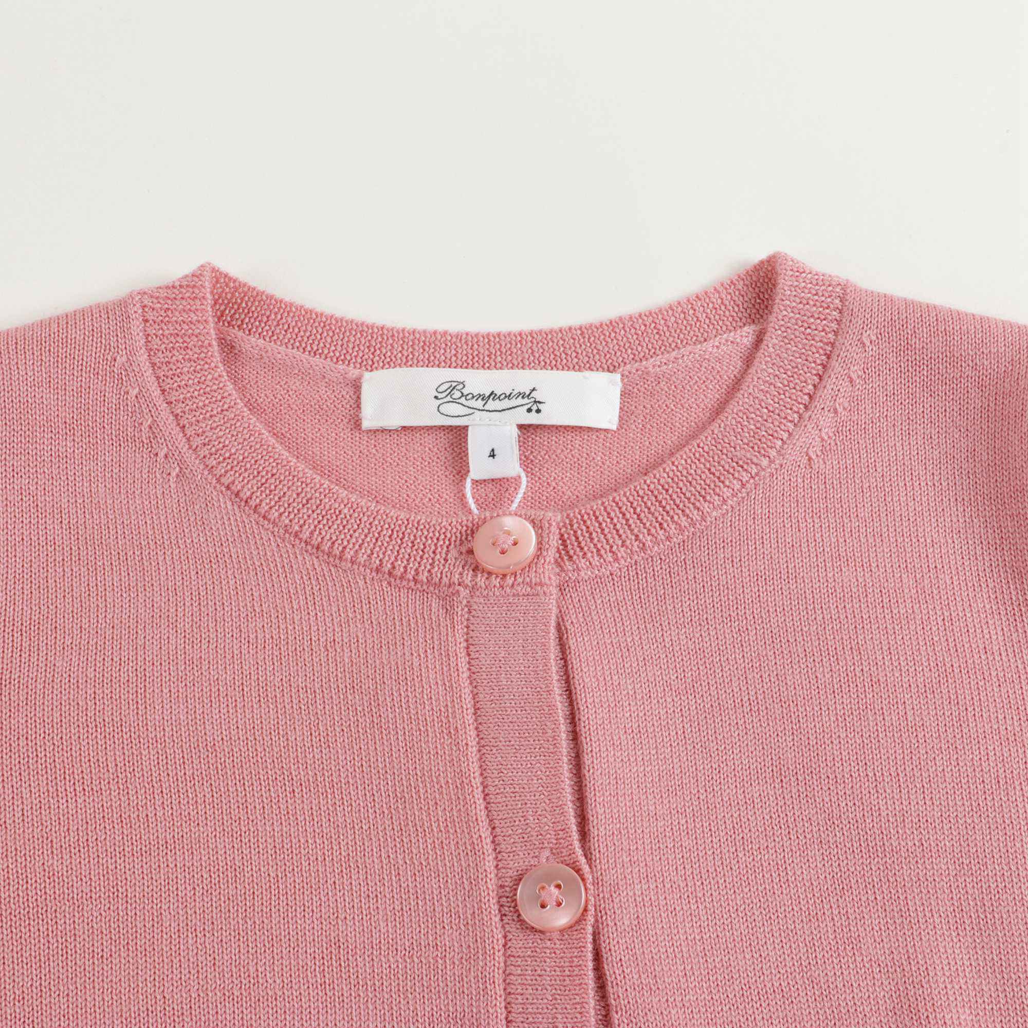 Girls Pink Wool Cardigan
