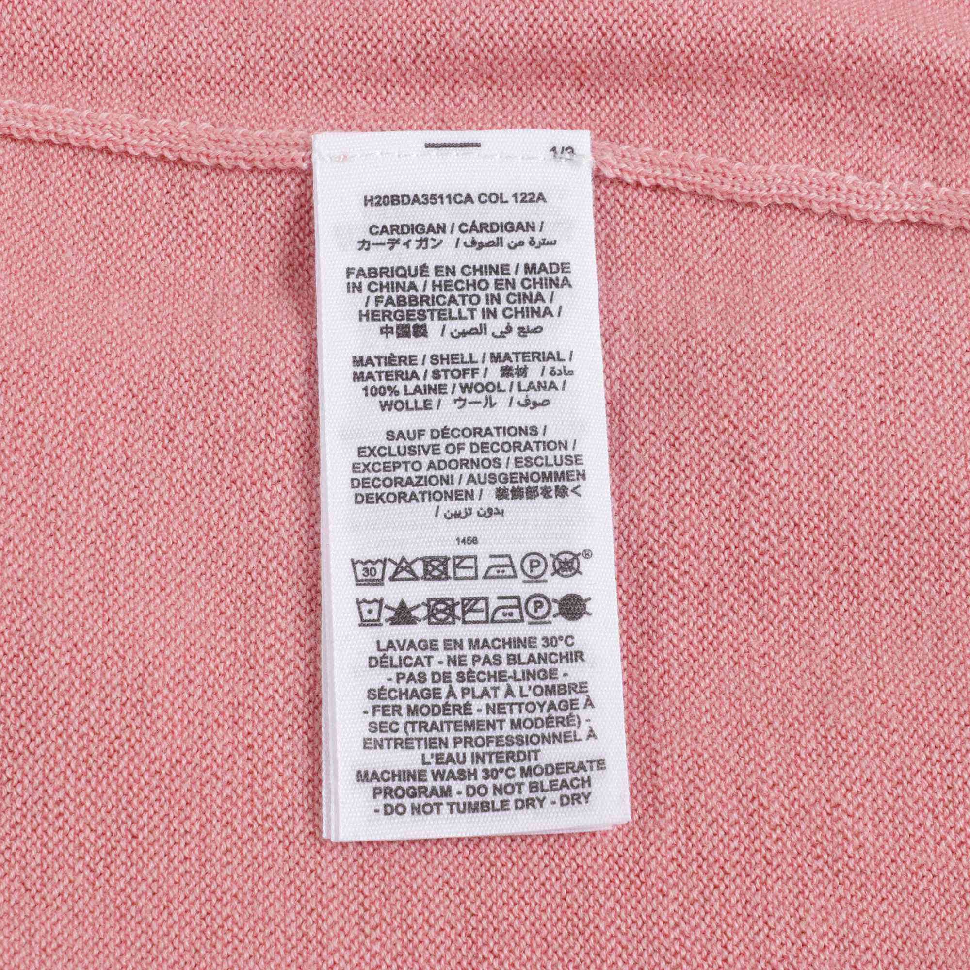 Girls Pink Wool Cardigan