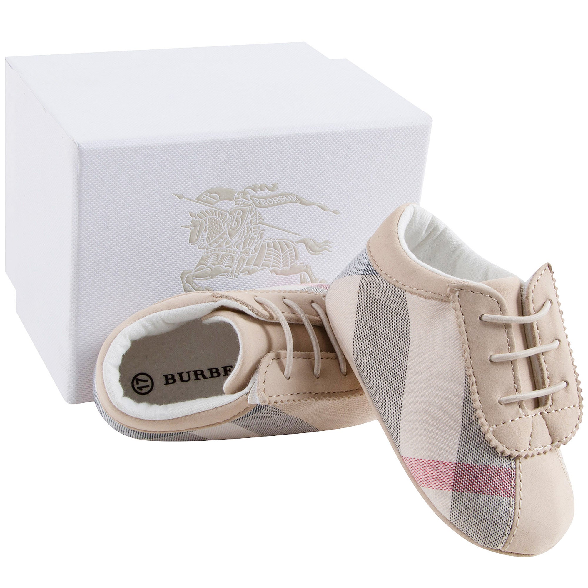 Baby Boys&Baby Girls Beige Check Pre-Walker Shoes - CÉMAROSE | Children's Fashion Store - 1