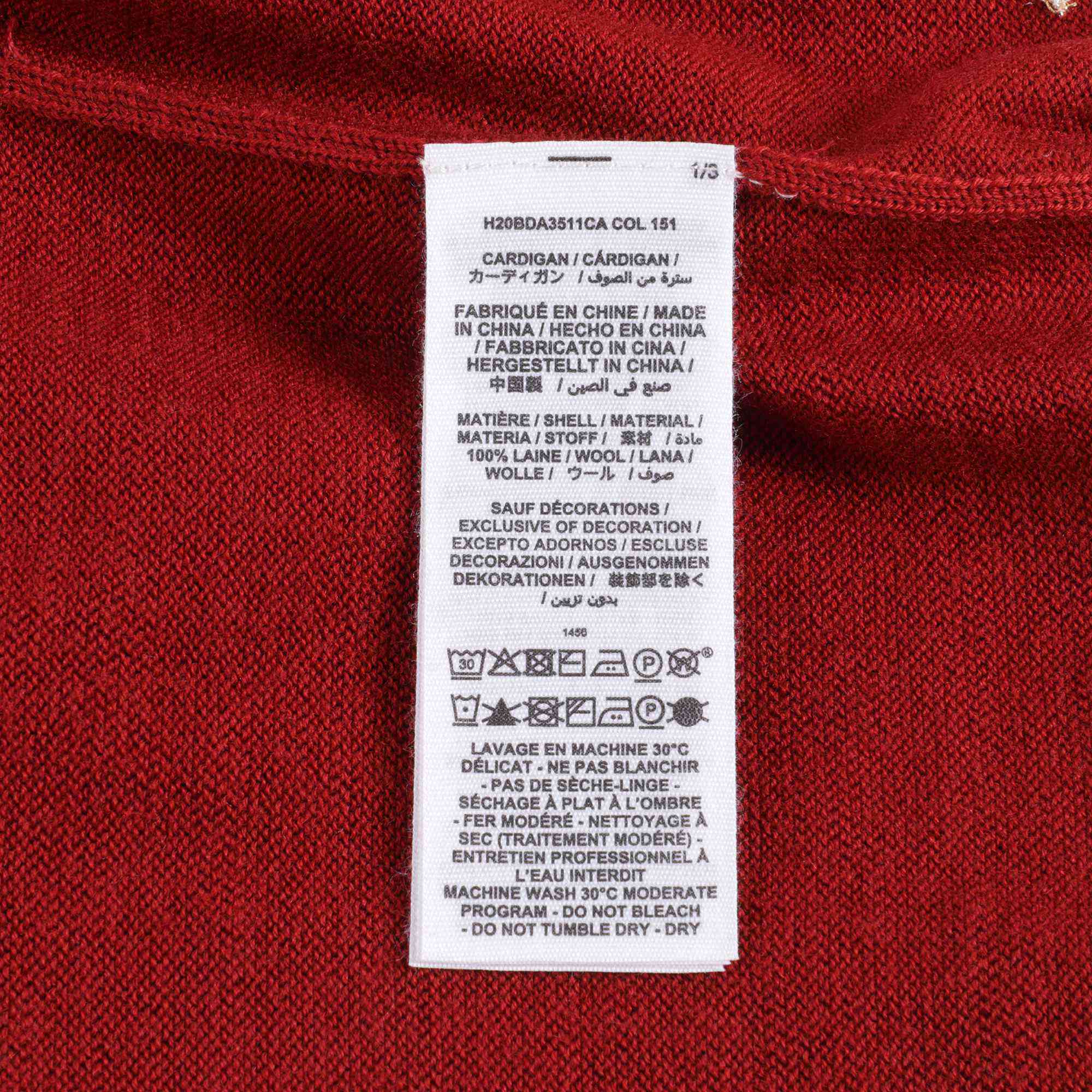 Girls Red Wool Cardigan
