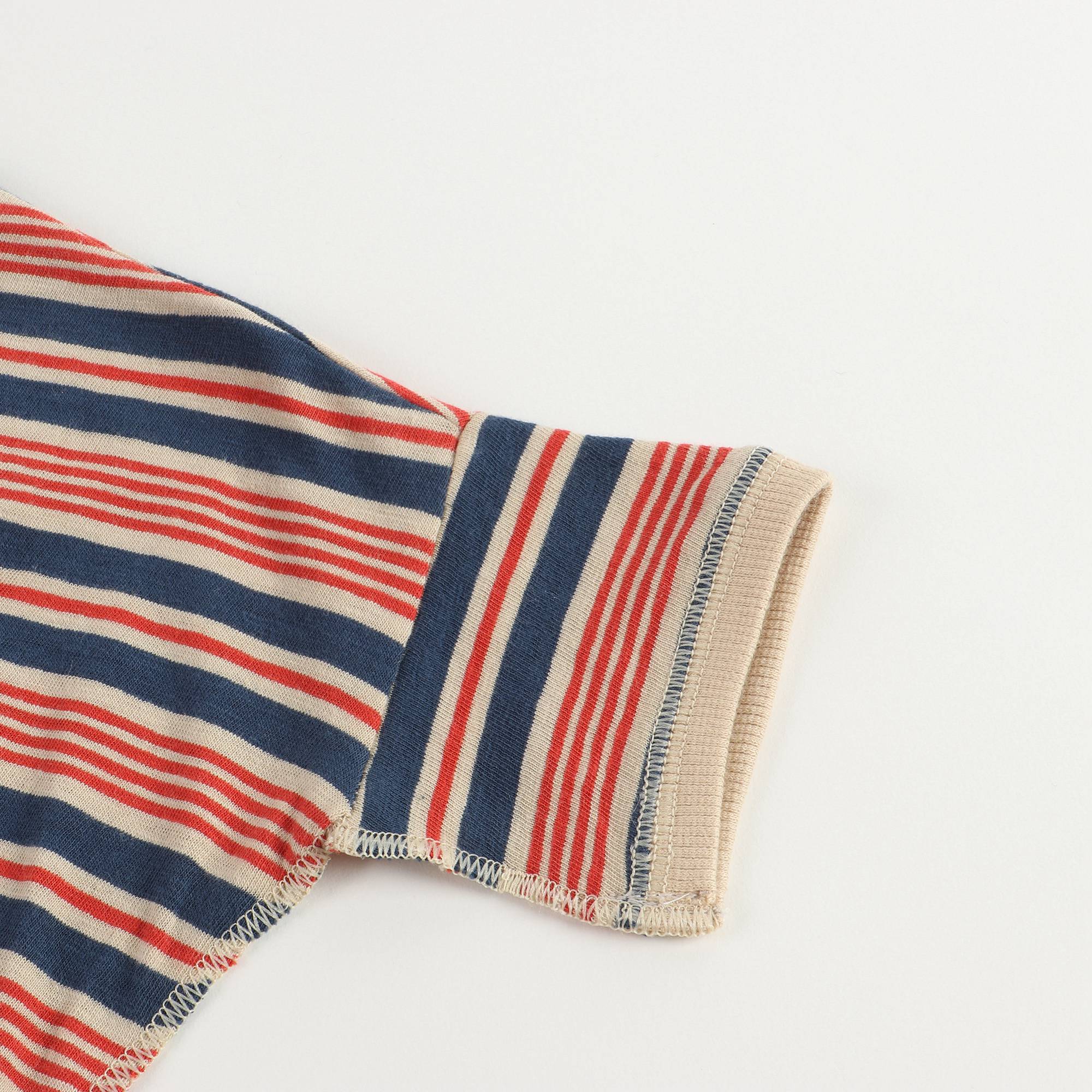 Baby Red Stripe Cotton Babysuit