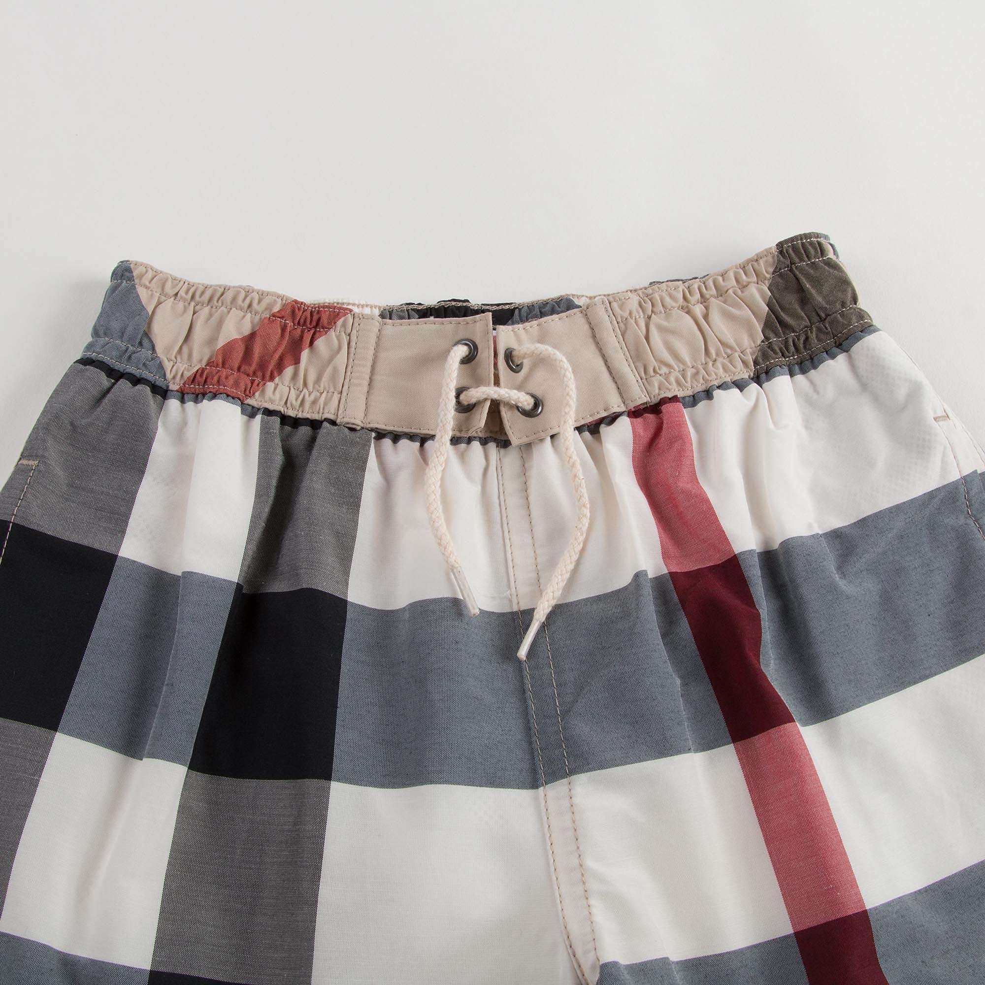 Boys Beige Check Swim Shorts - CÉMAROSE | Children's Fashion Store - 3