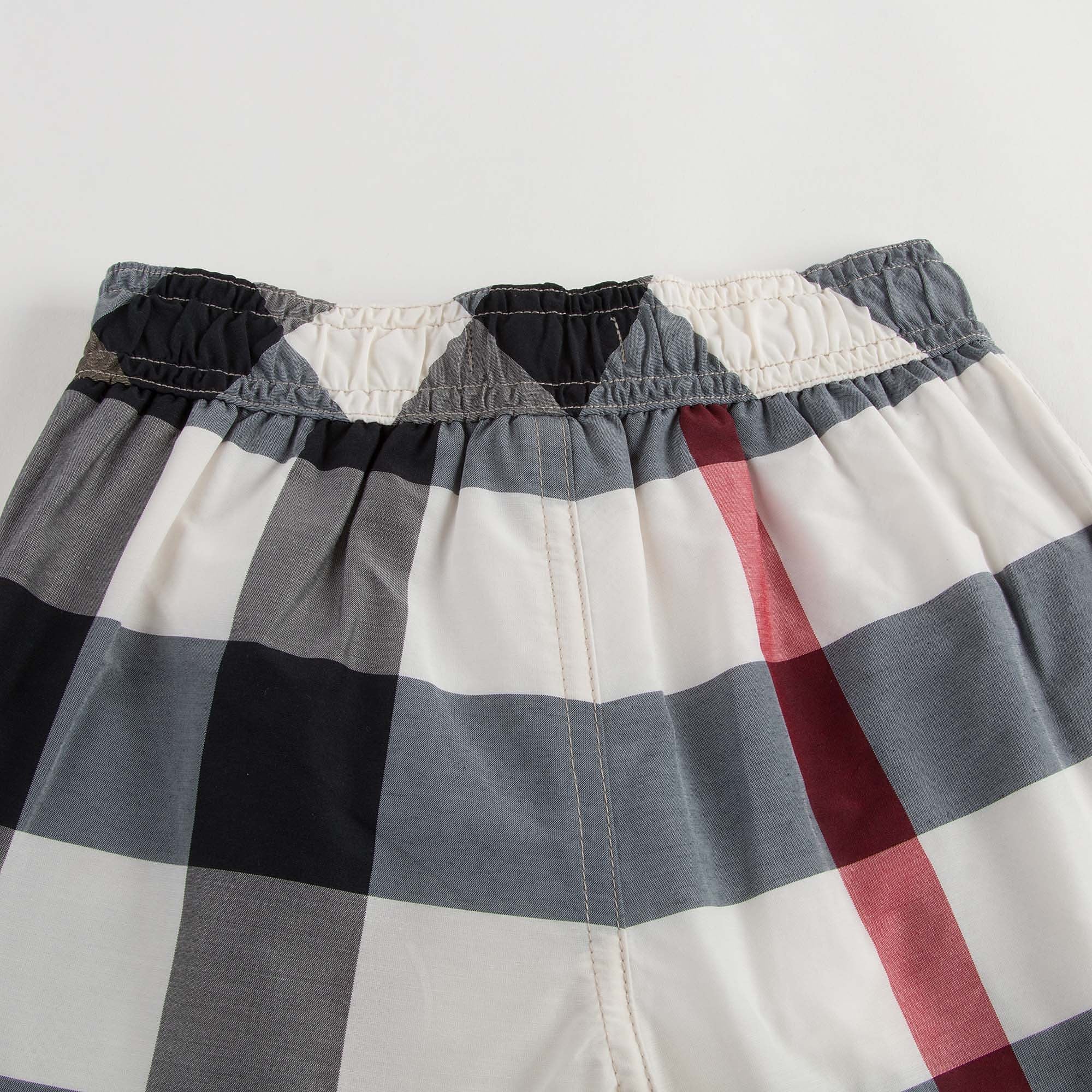 Boys Beige Check Swim Shorts - CÉMAROSE | Children's Fashion Store - 5