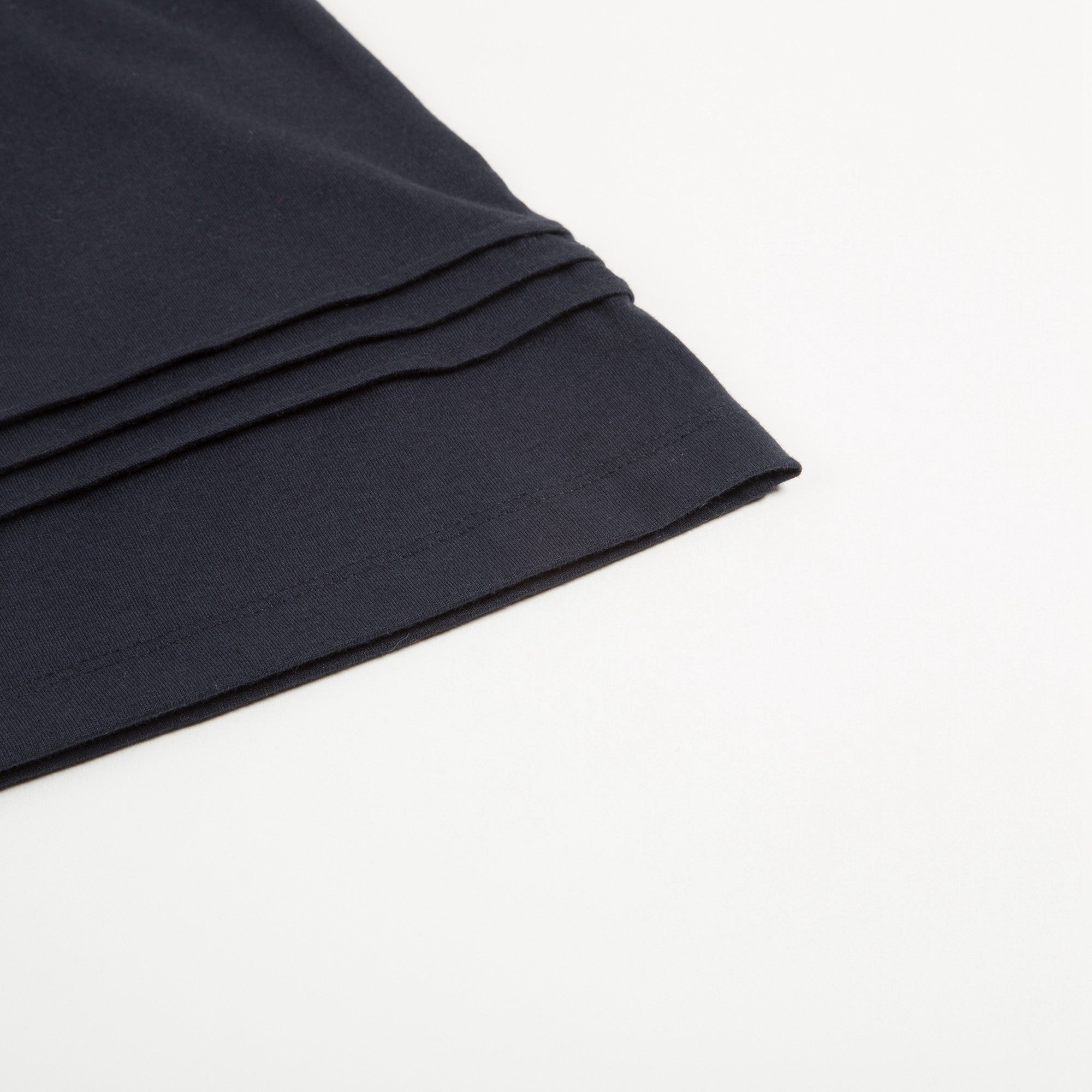 Girls Navy Blue Cotton T-shirt