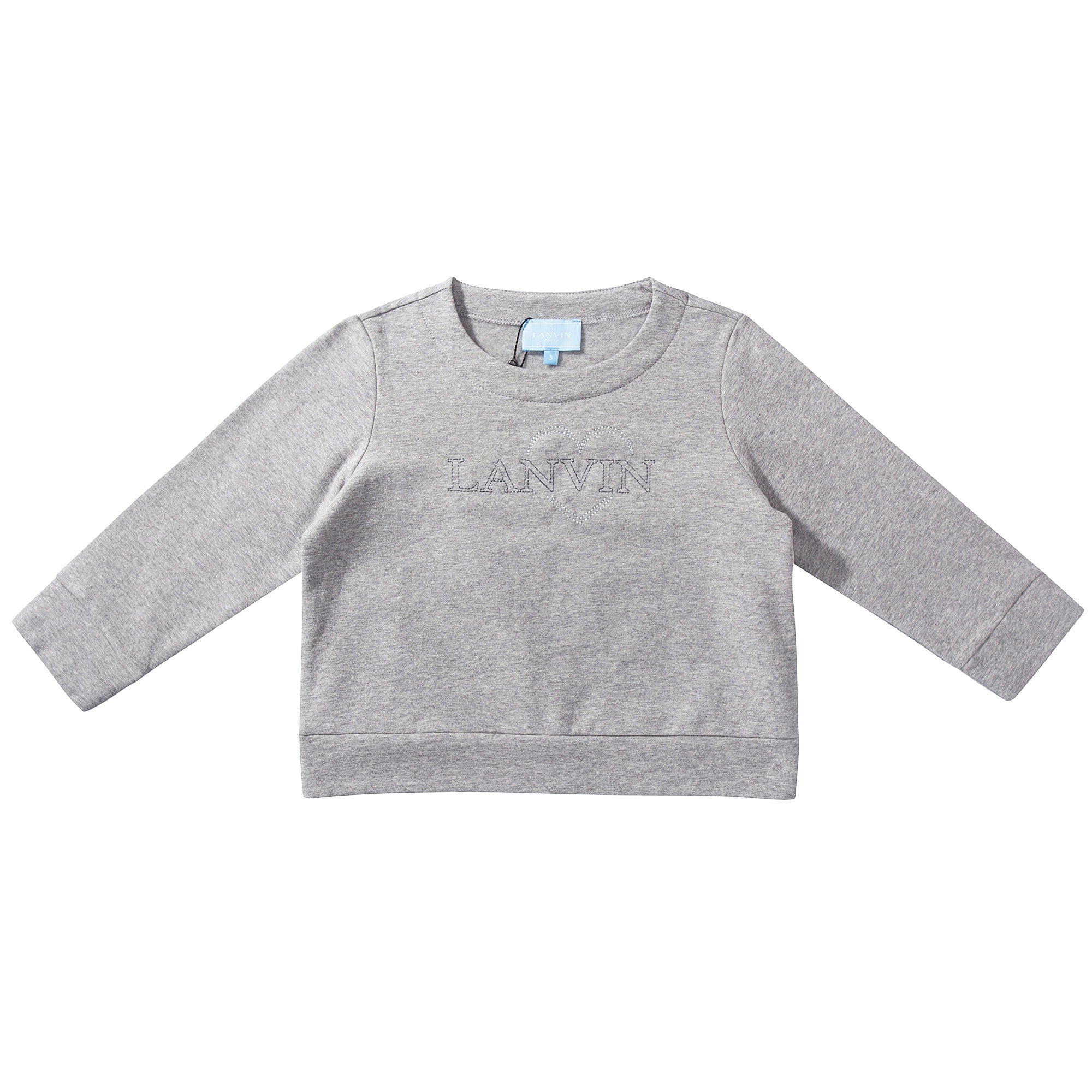 Baby  Grey  Logo  Cotton   Sweater