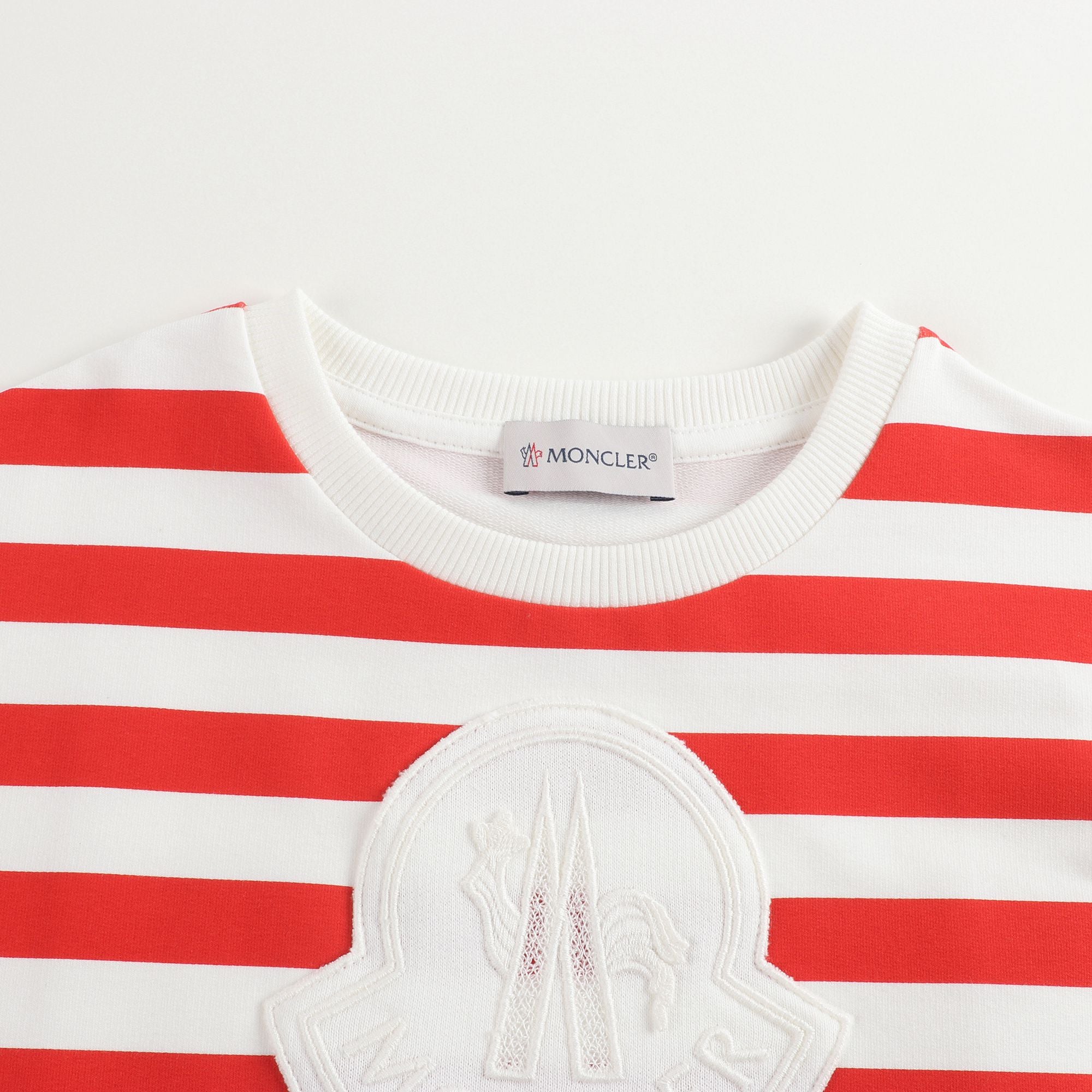 Girls White & Red Stripes T-shirt