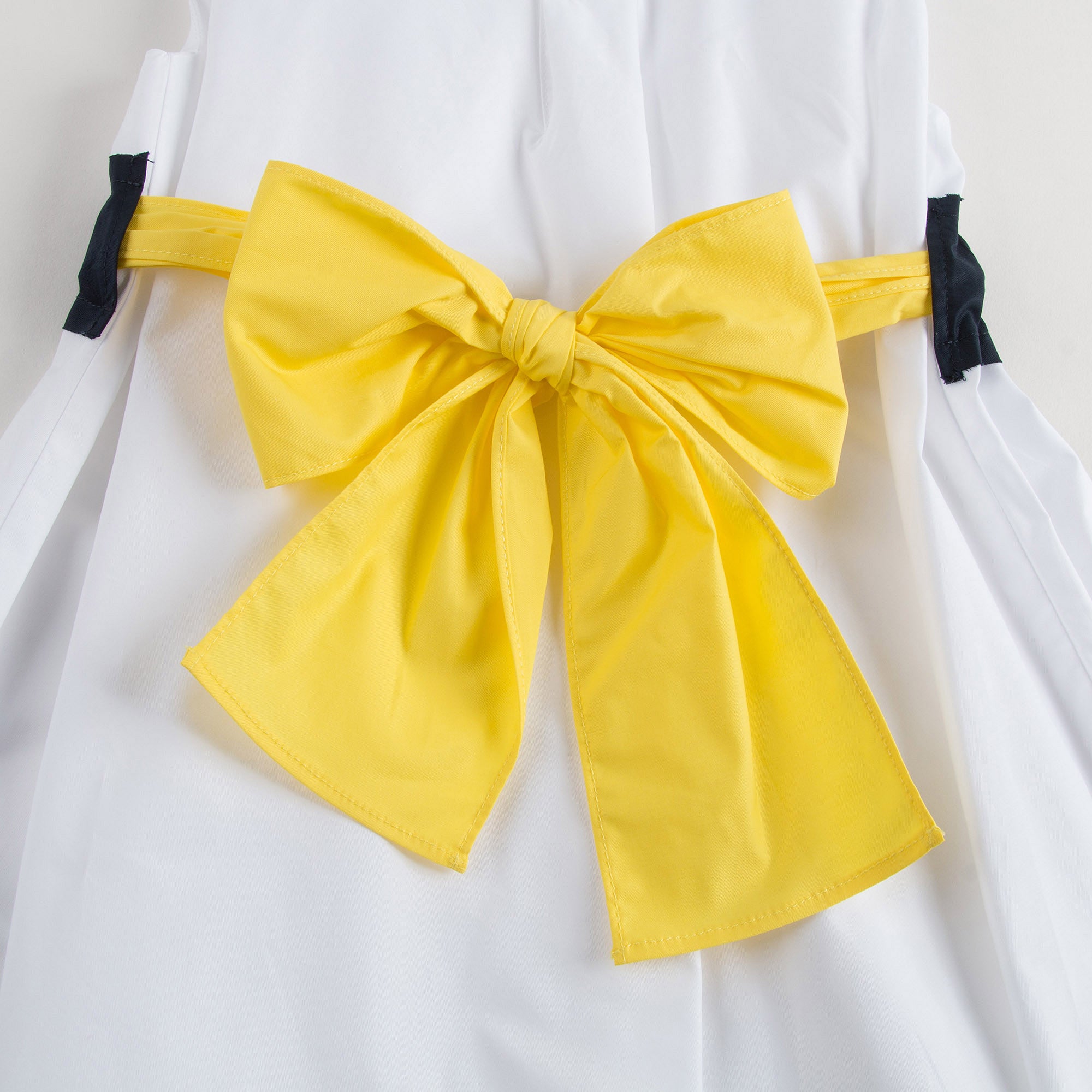 Girls White Dress With Black Bow - CÉMAROSE | Children's Fashion Store - 6