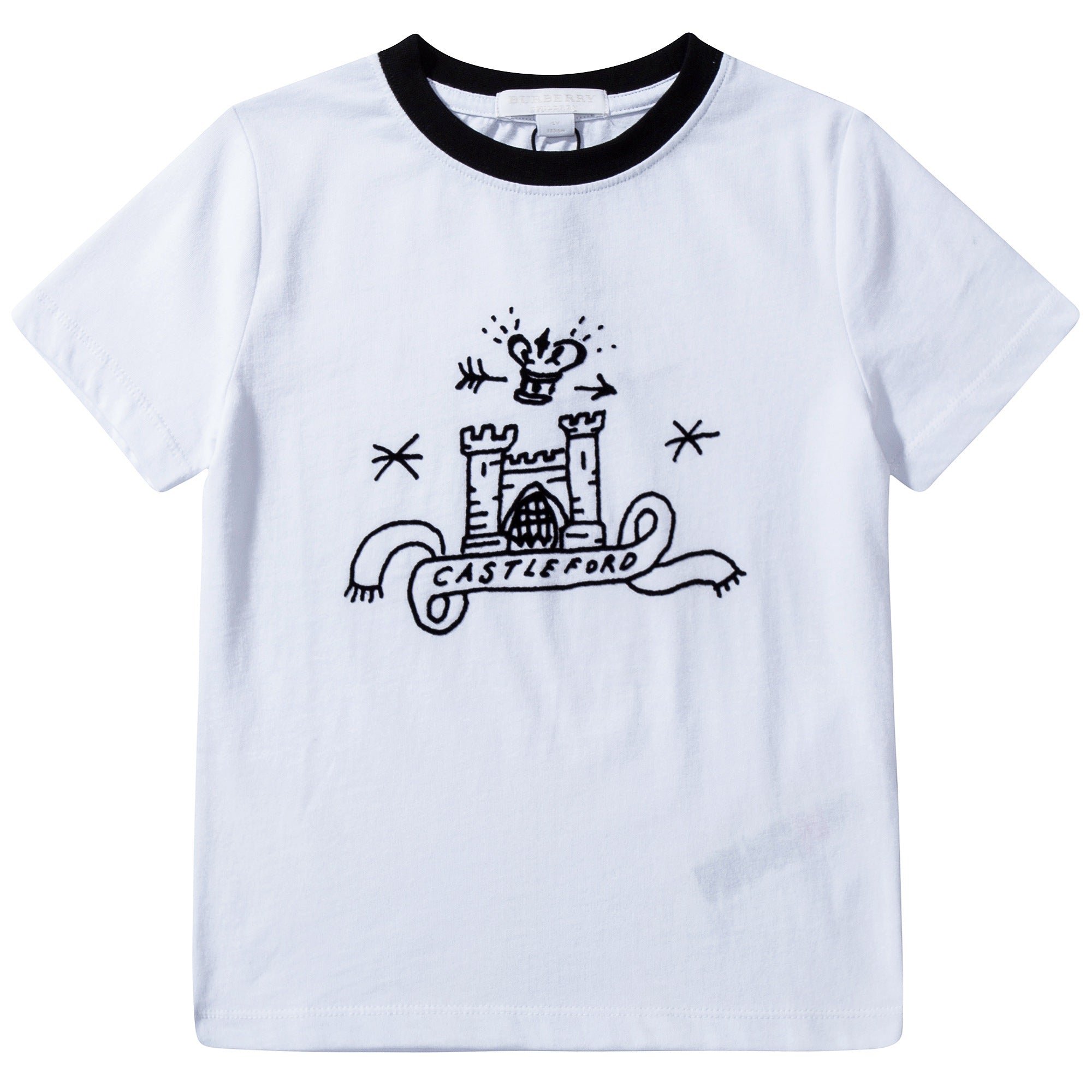Baby  &  Girls  White  Cotton   T-shirt