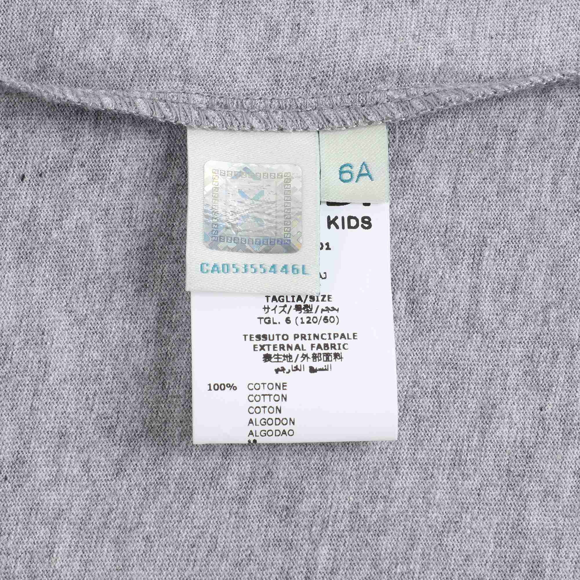 Girls Grey Cotton T-shirt