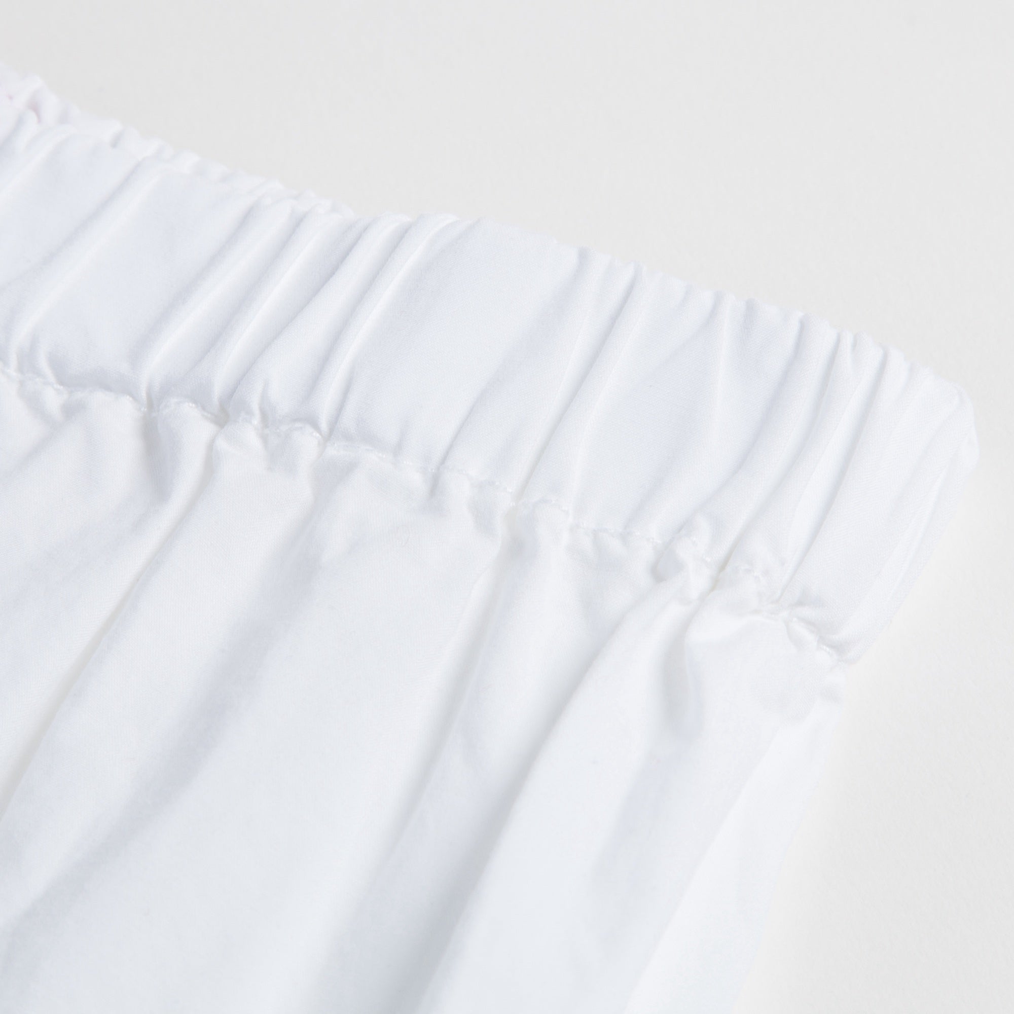 Girls White Cotton Trousers