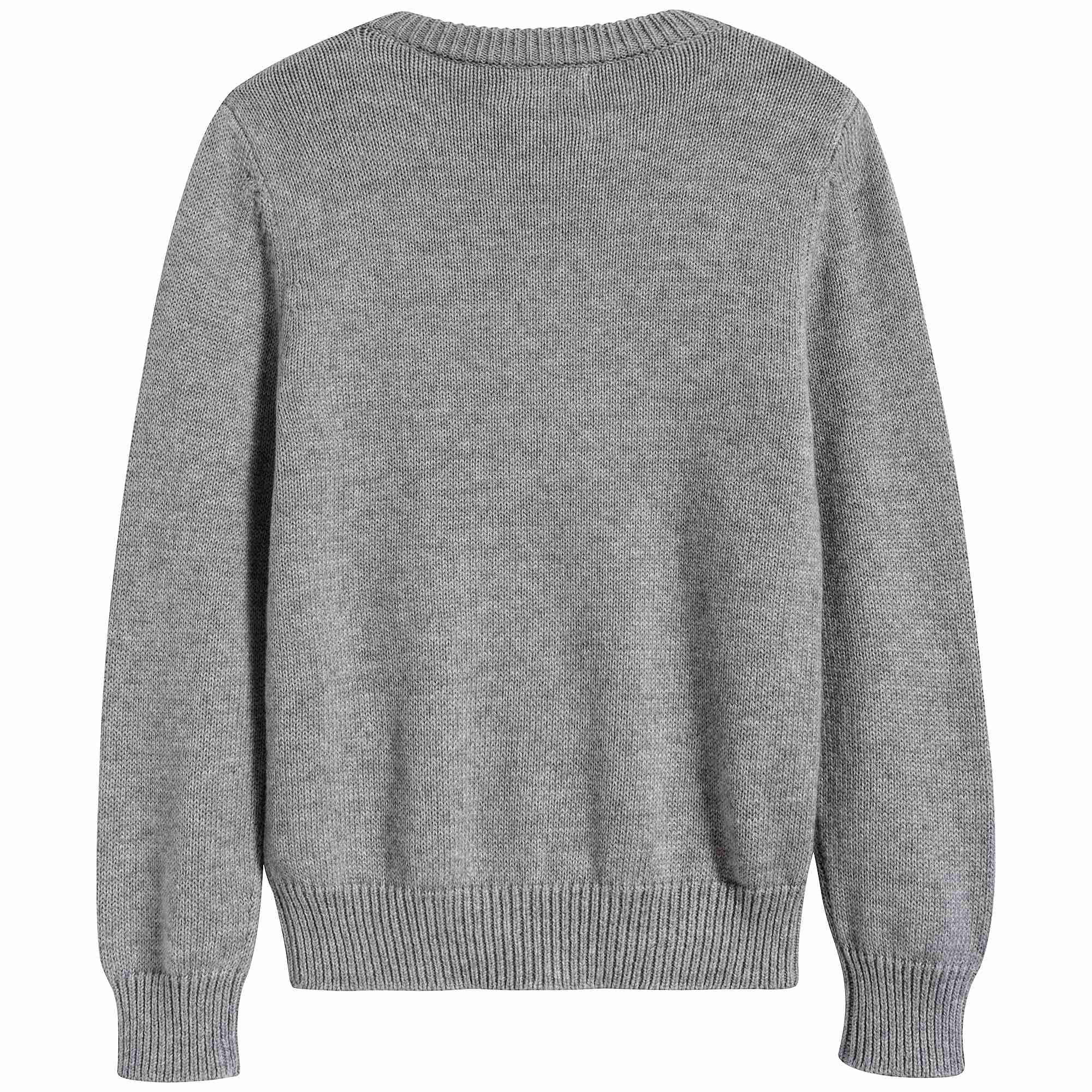 Boys Marl Grey Cotton Sweater