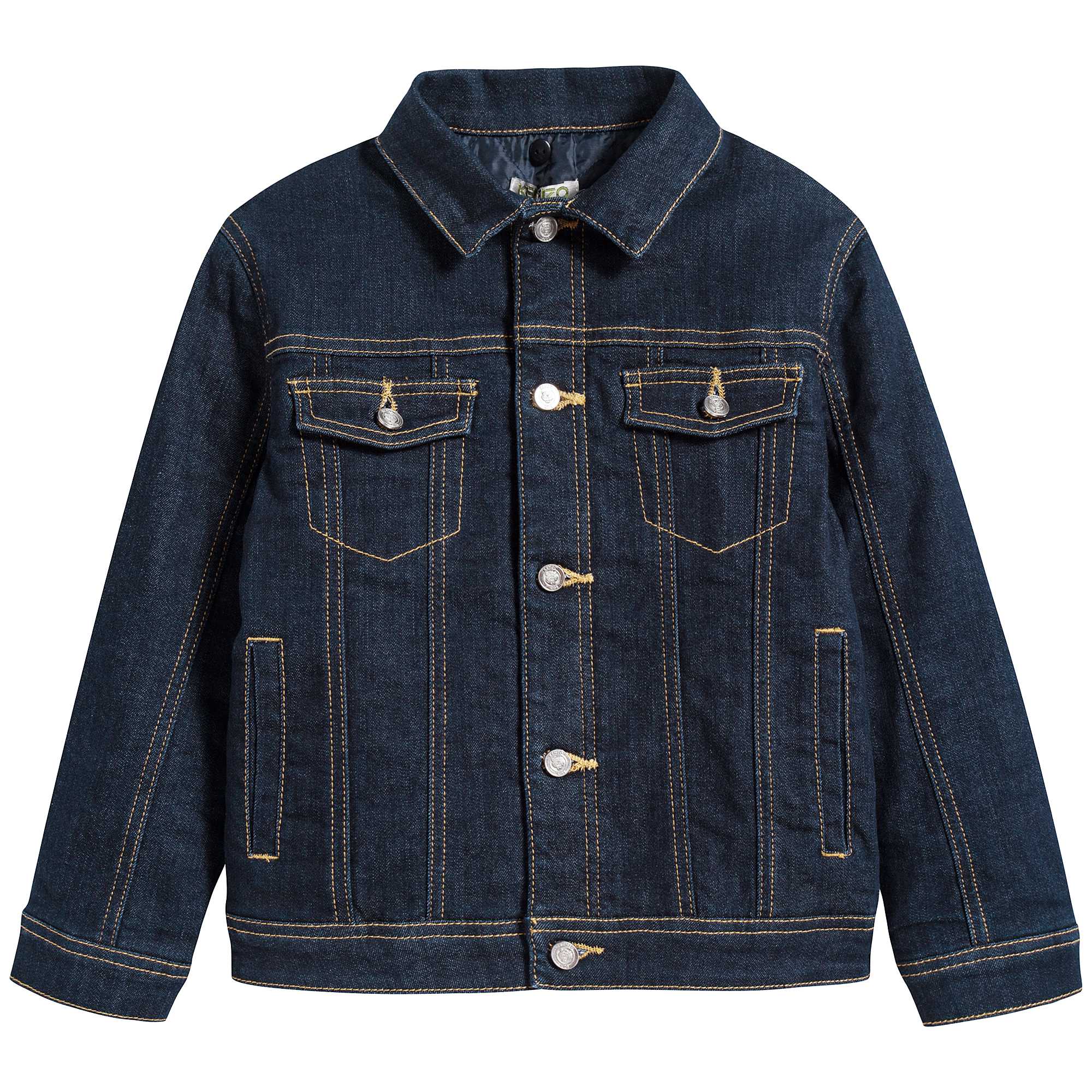 Girls Denim Black Coat