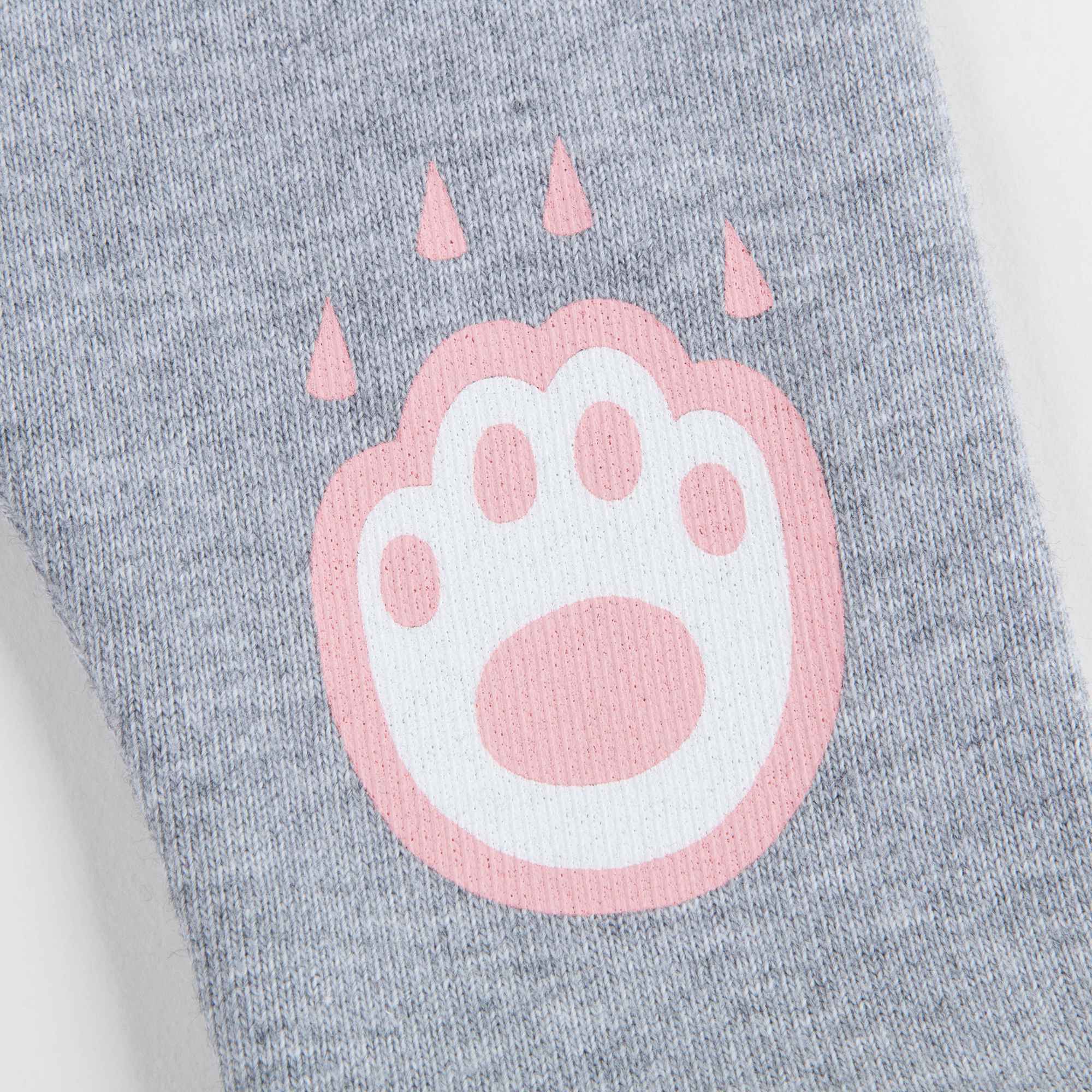 Baby Girls Marl Grey Cotton Trousers