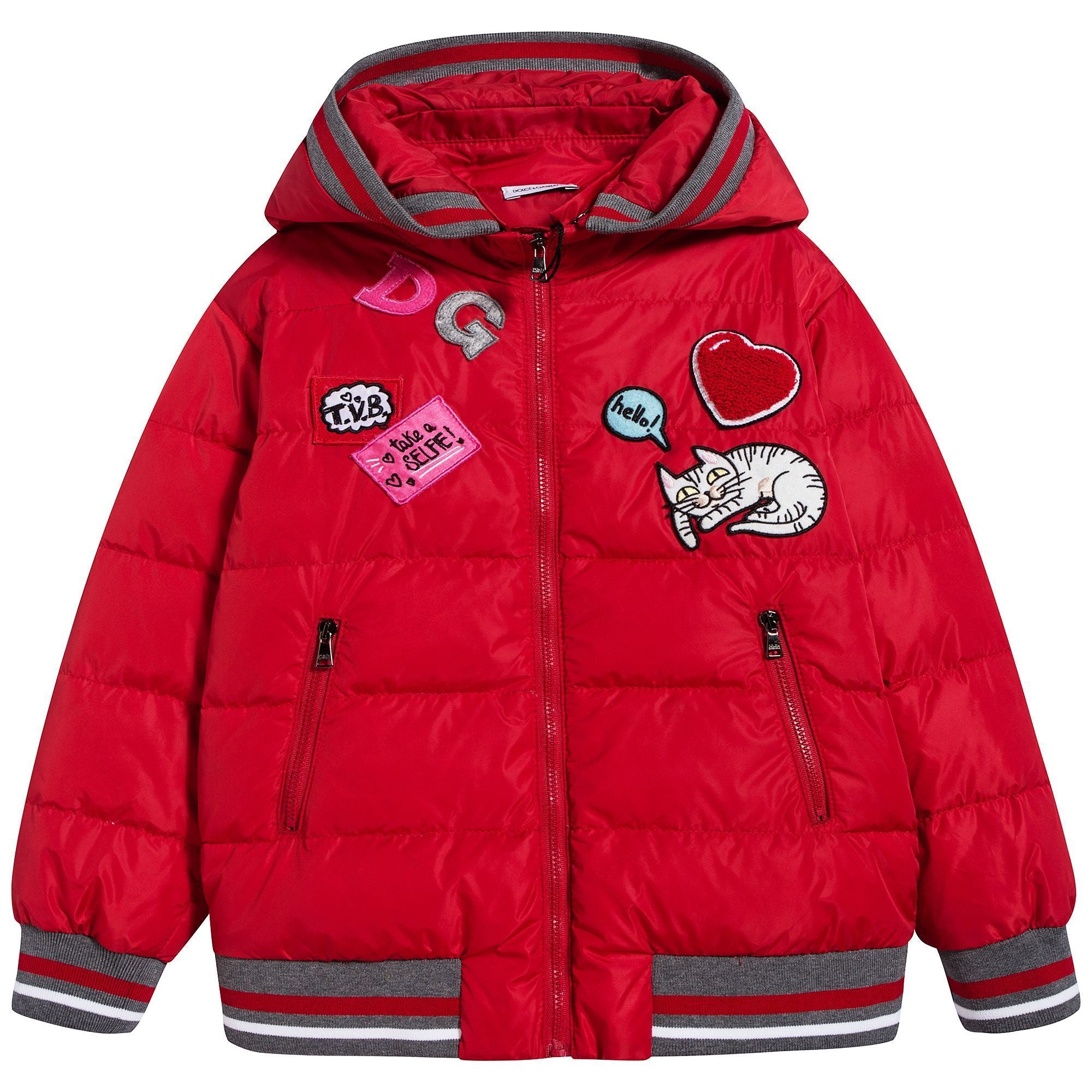 Girls Red Down Jacket