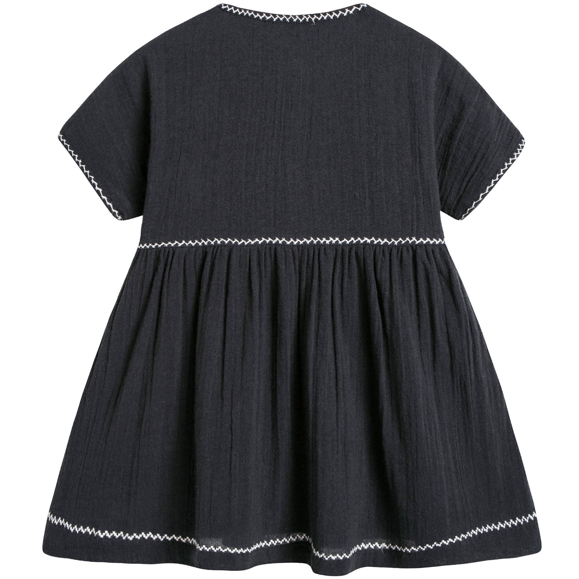 Baby Girls Black Cotton Dress