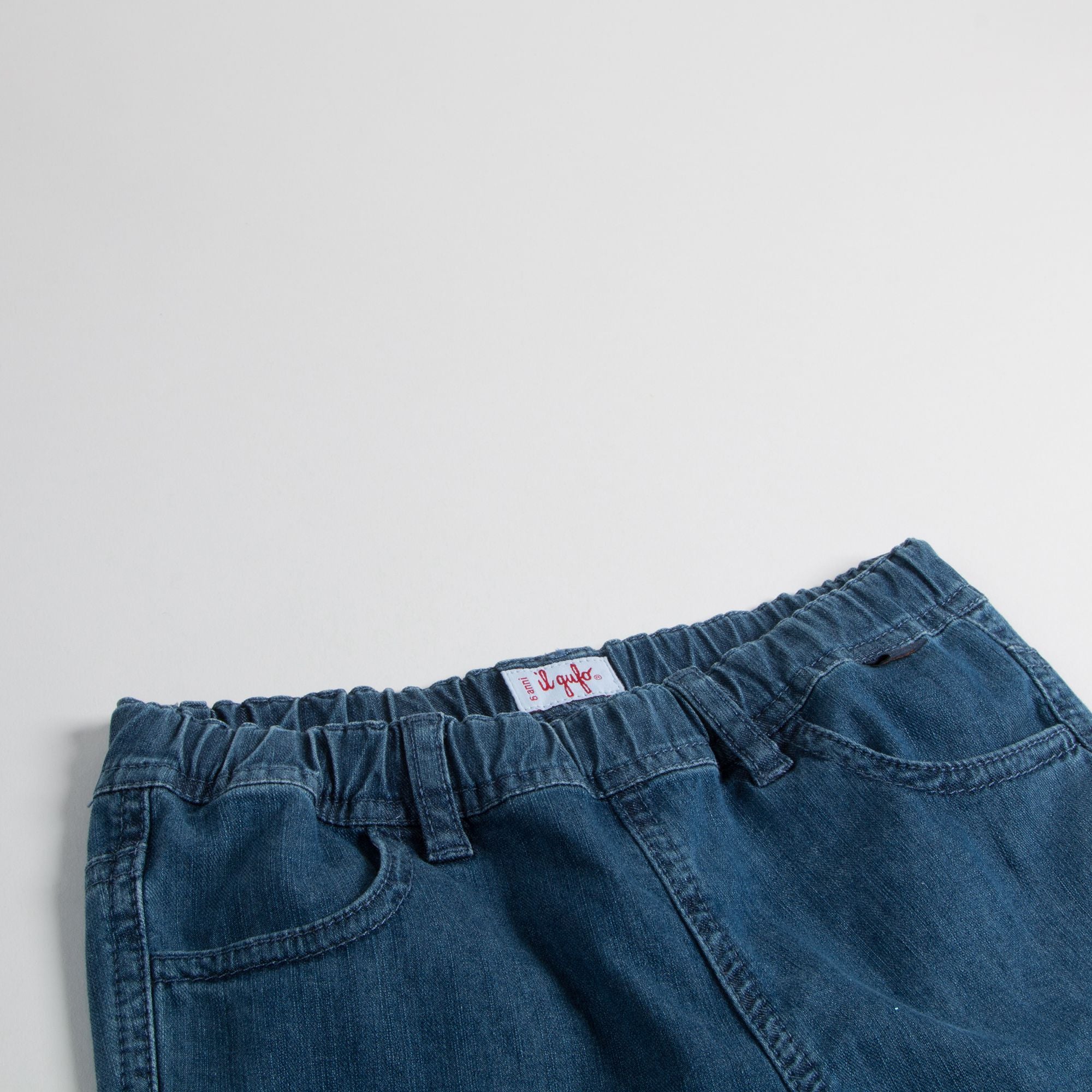 Girls Denim Blue Capri Pants Cotton Trouesrs