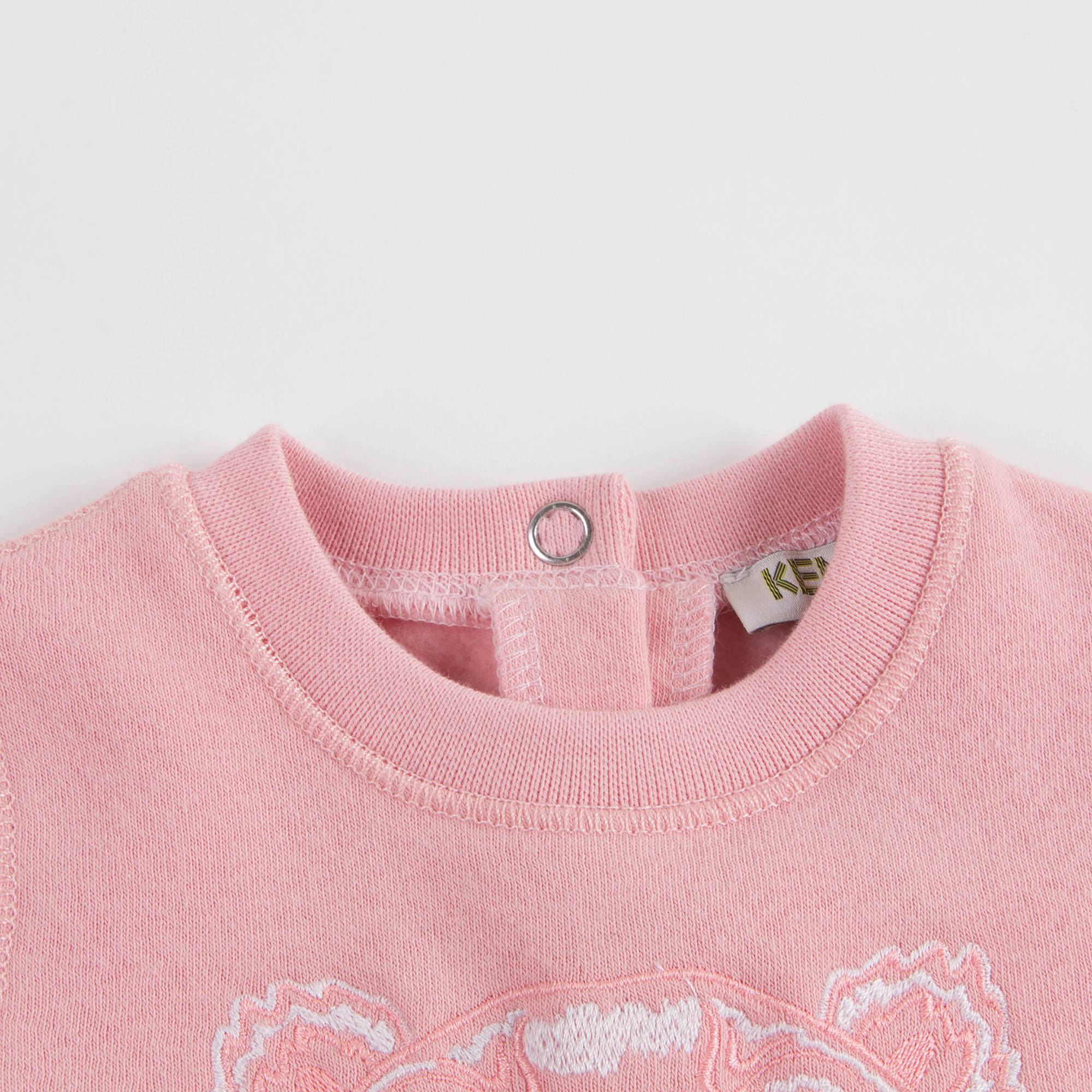 Baby Girls Middle Pink Cotton Babysuit