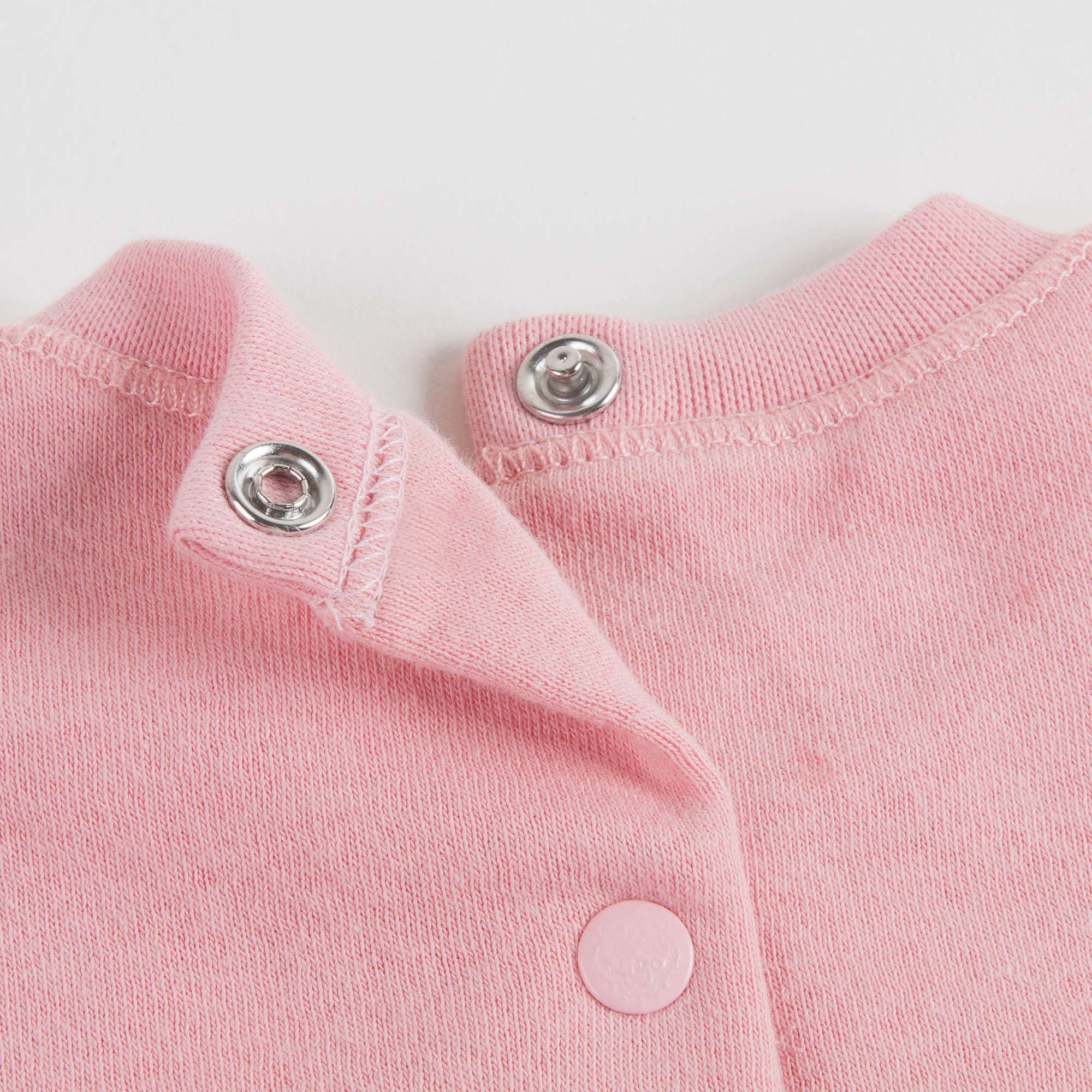 Baby Girls Middle Pink Cotton Babysuit