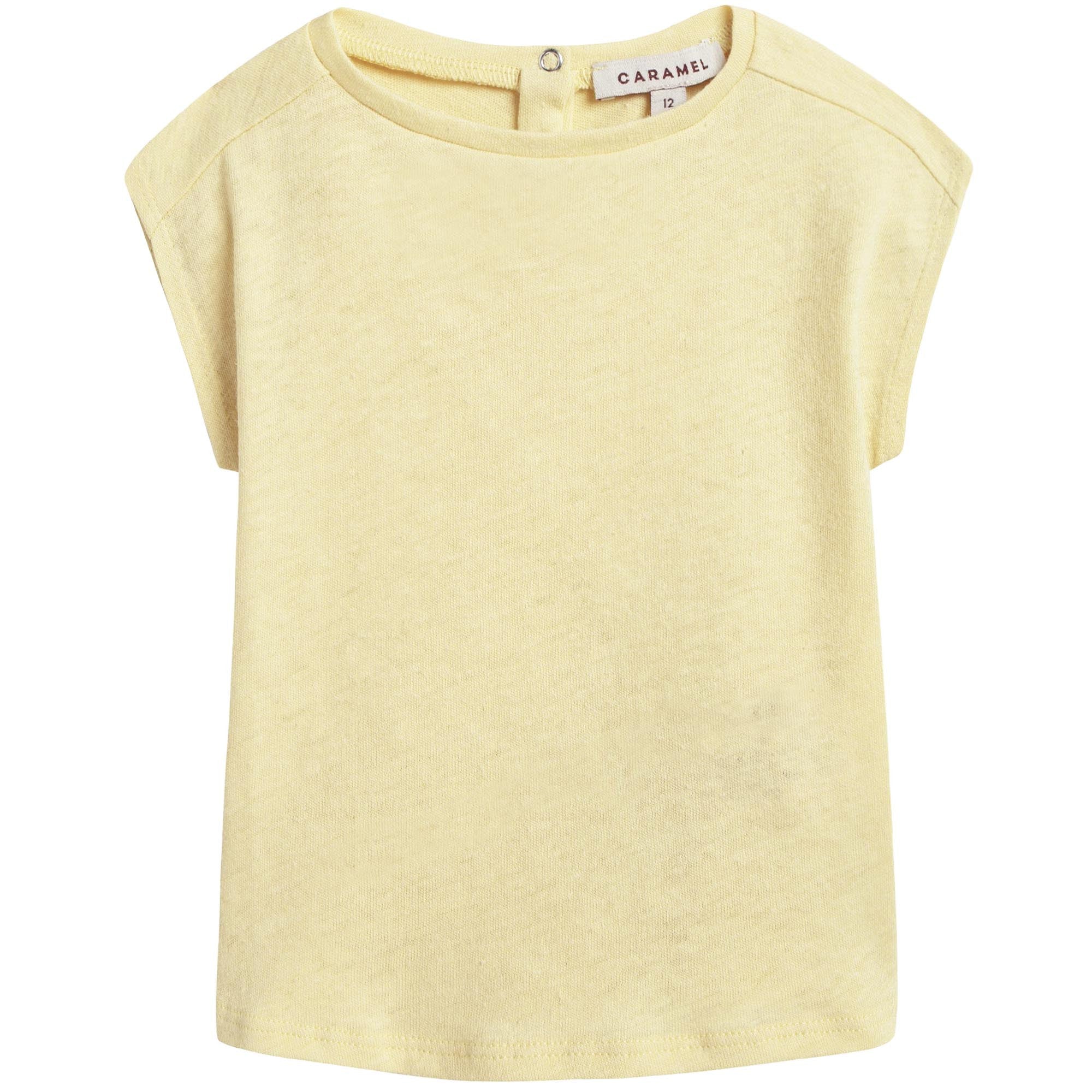 Baby Girls Yellow Cotton T-shirt