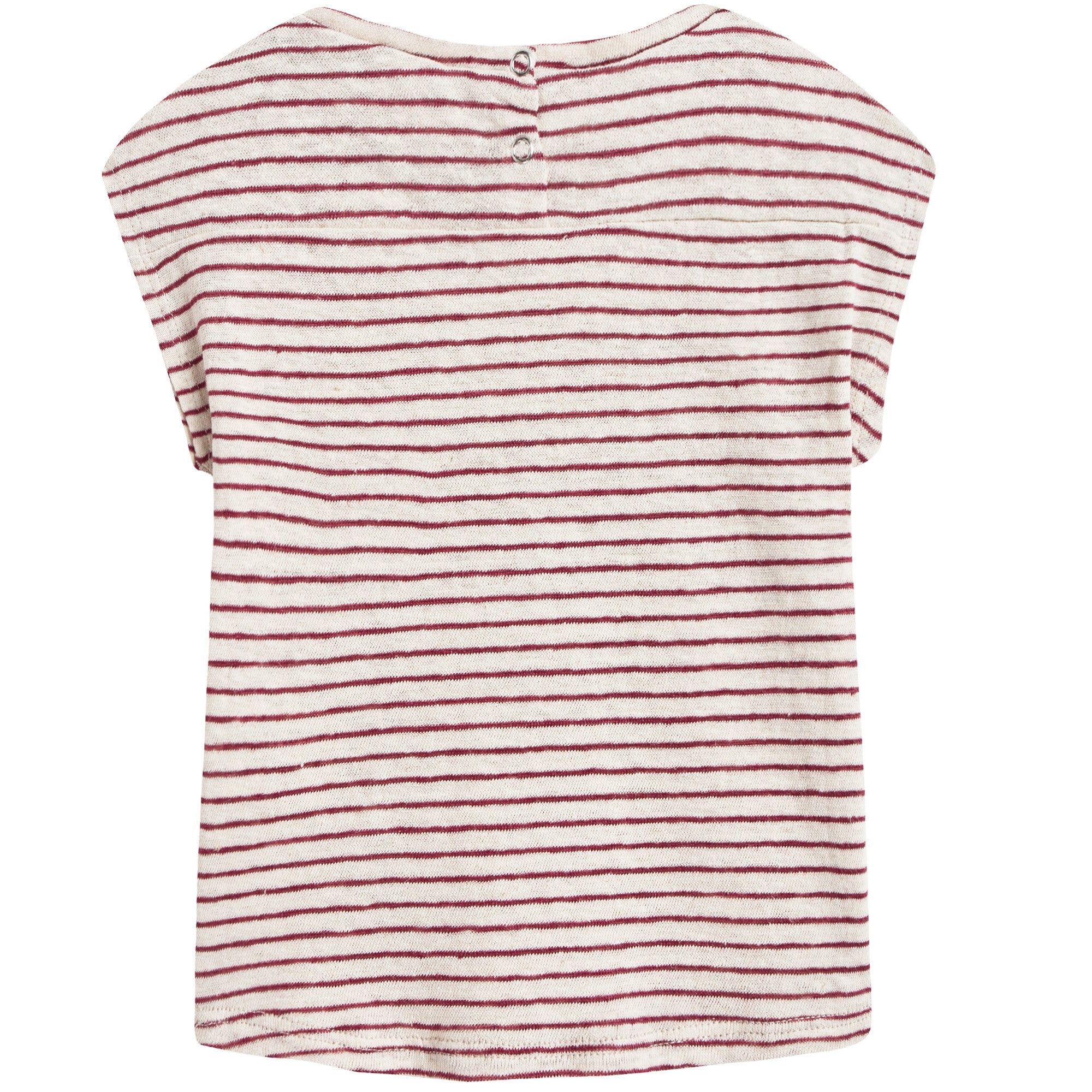 Baby Girls Dark Red Striped T-shirt