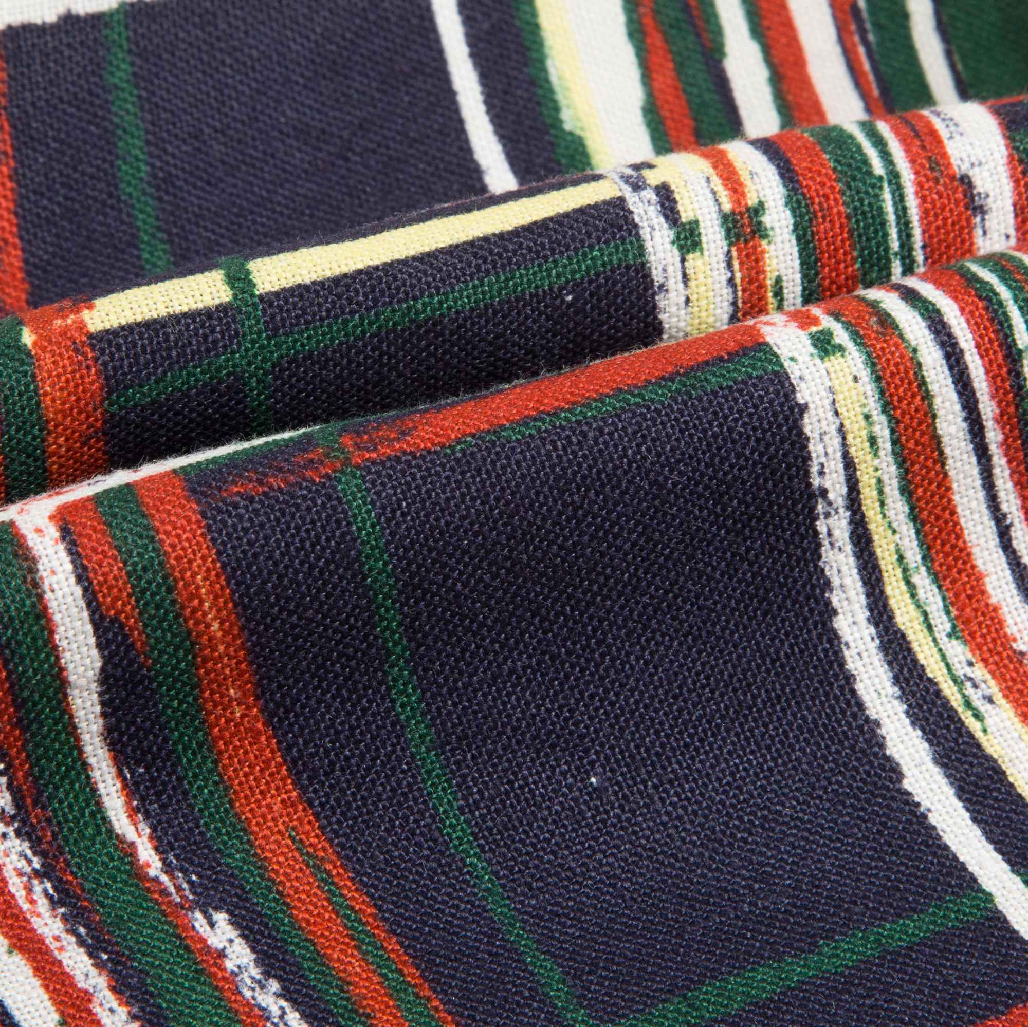 Girls Navy Blue Check Flax Skirt