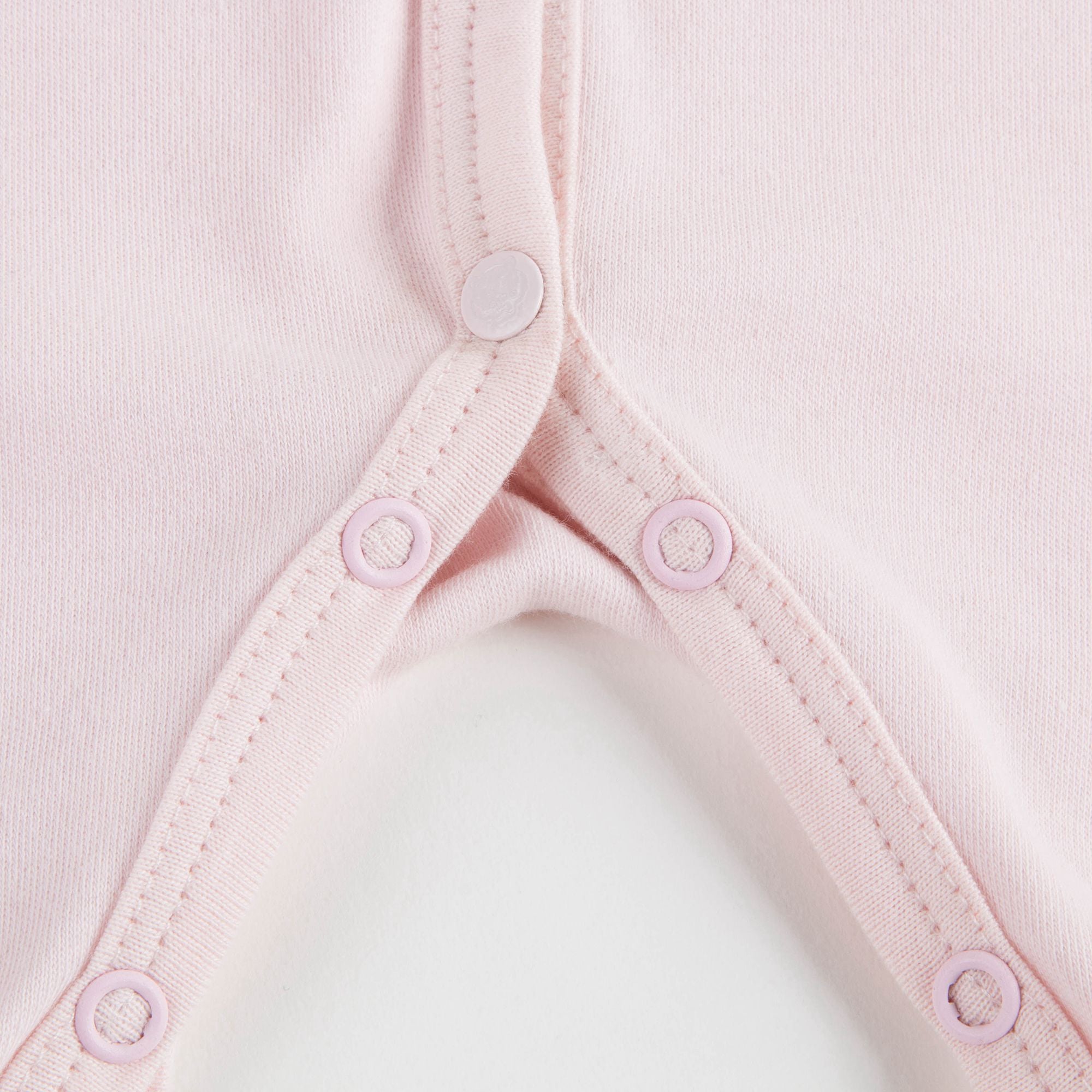 Baby Girls Light Pink Cotton Babysuit