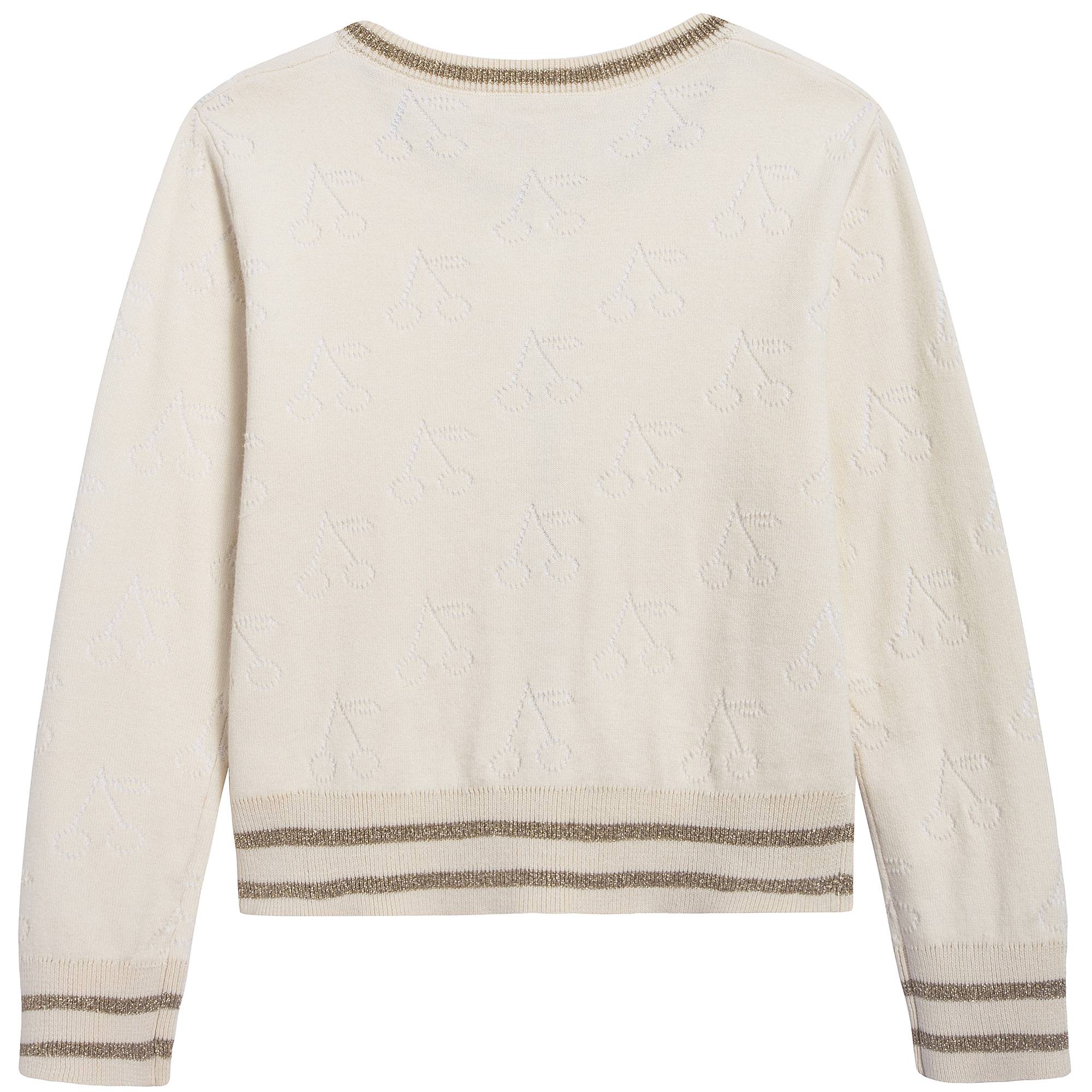 女童姜黄色针织开衫