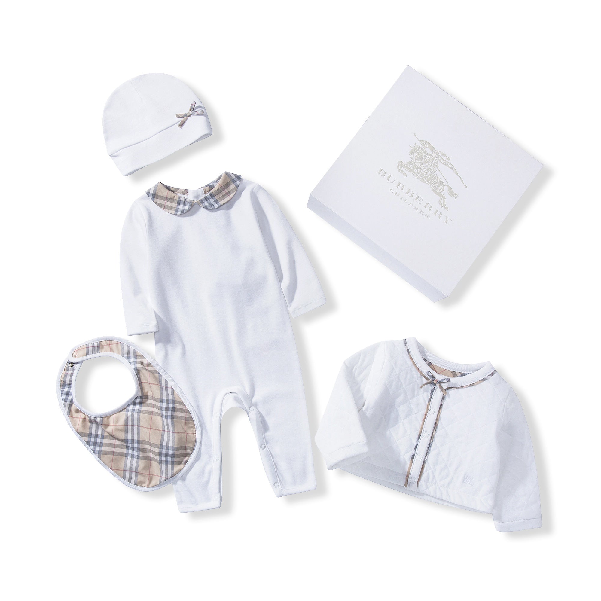 Baby  White  Cotton  Three-piece Gift Set