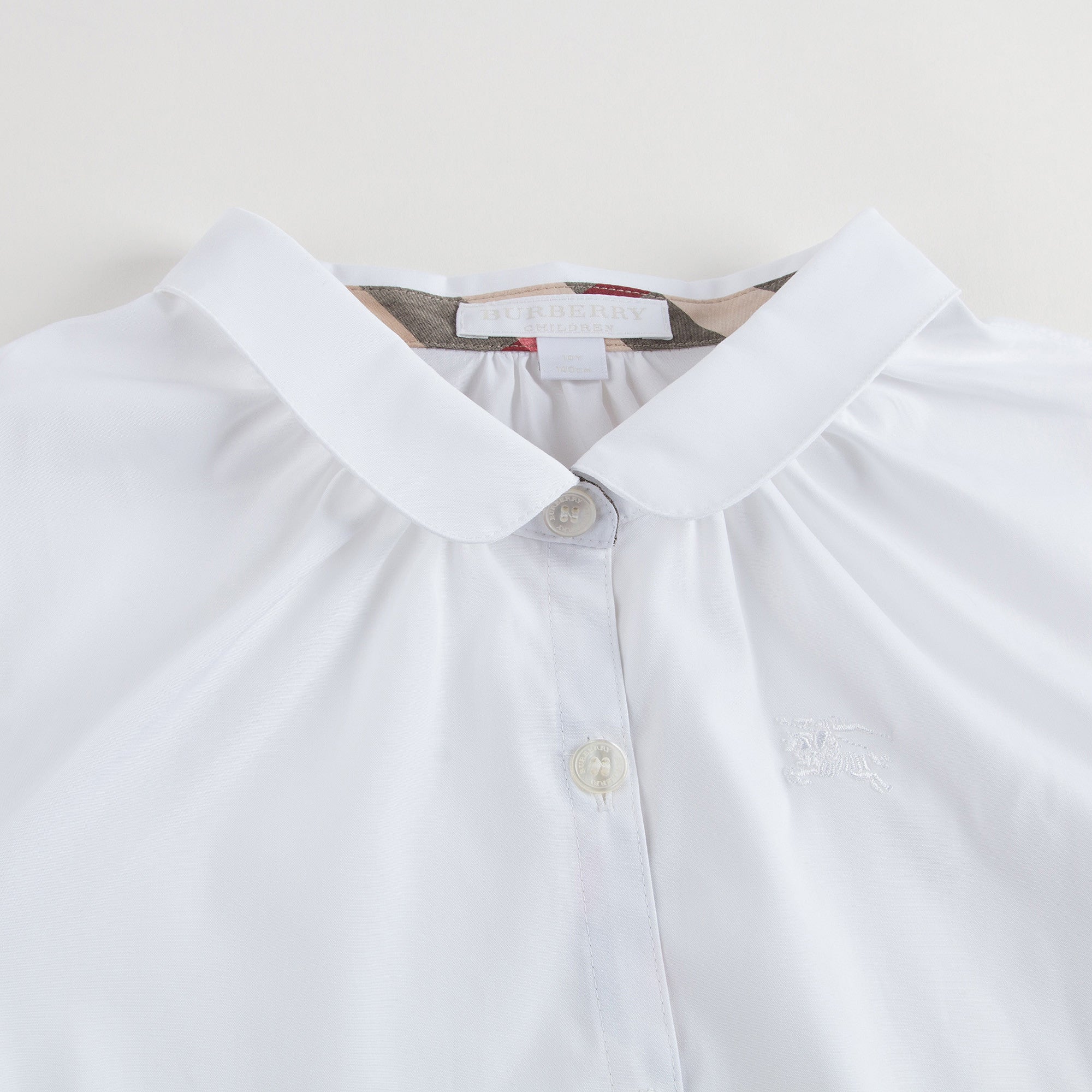 Girls White Cotton Blouse - CÉMAROSE | Children's Fashion Store - 3