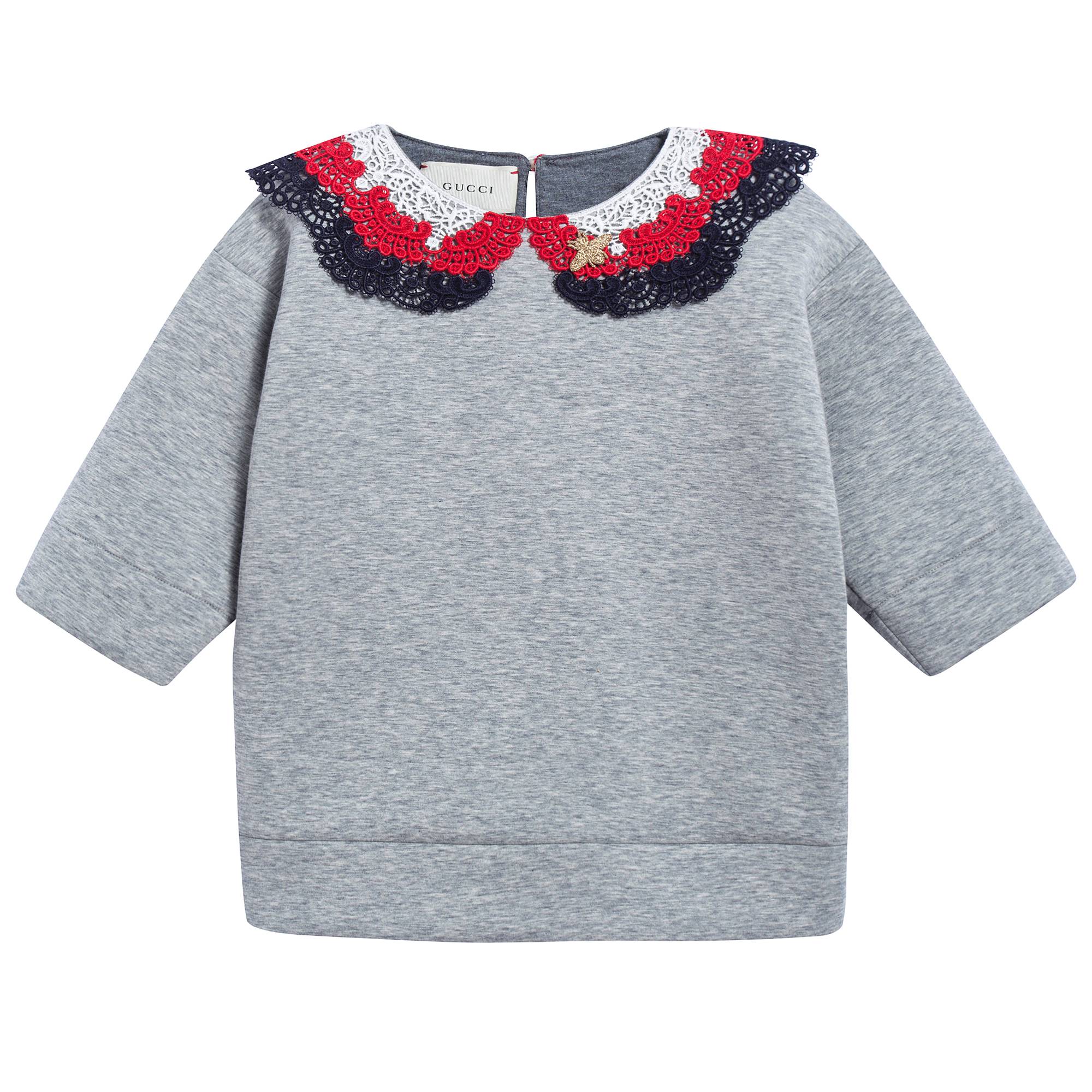 Girls Grey Neoprene Sweatshirt