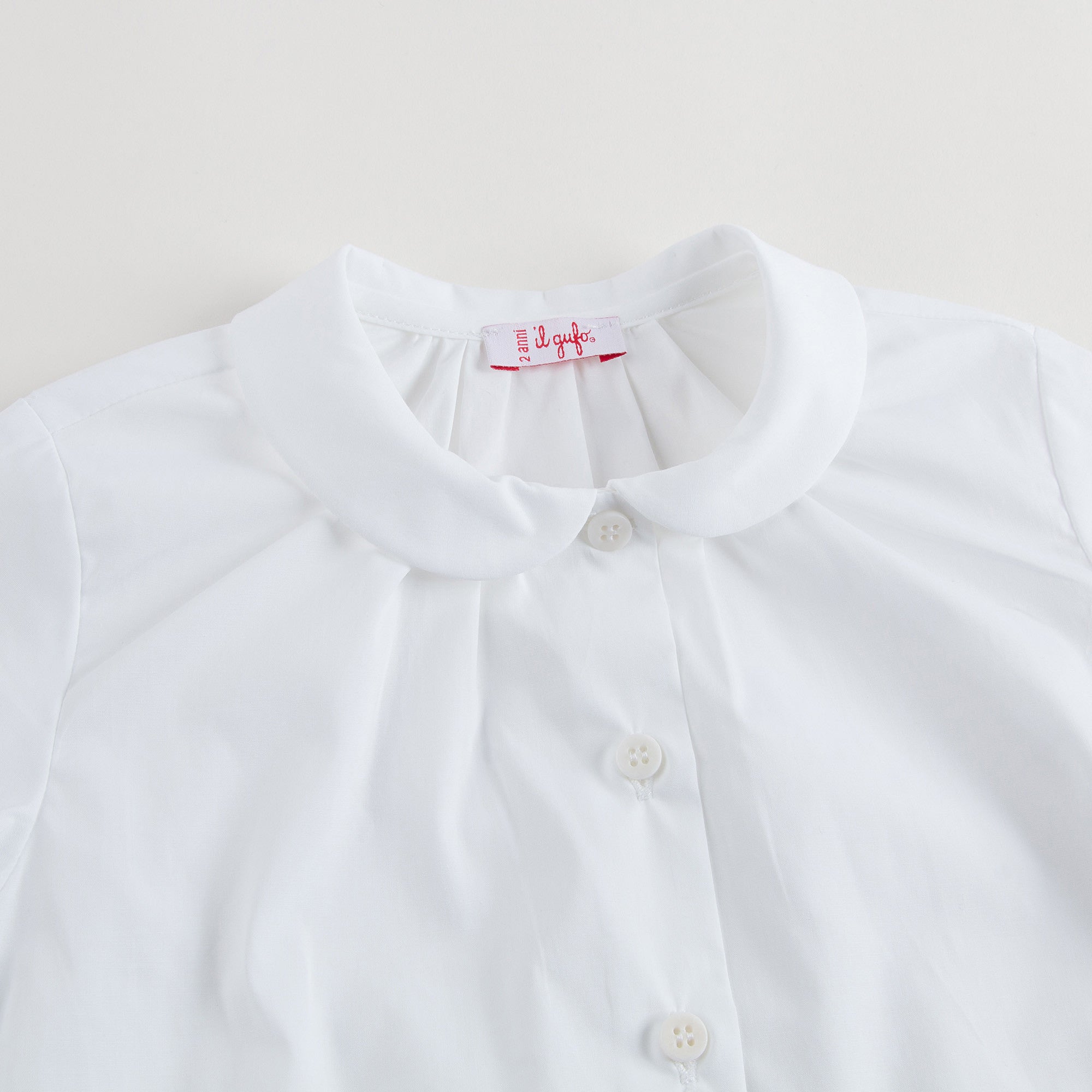 Girls White Cotton Blouse - CÉMAROSE | Children's Fashion Store - 3