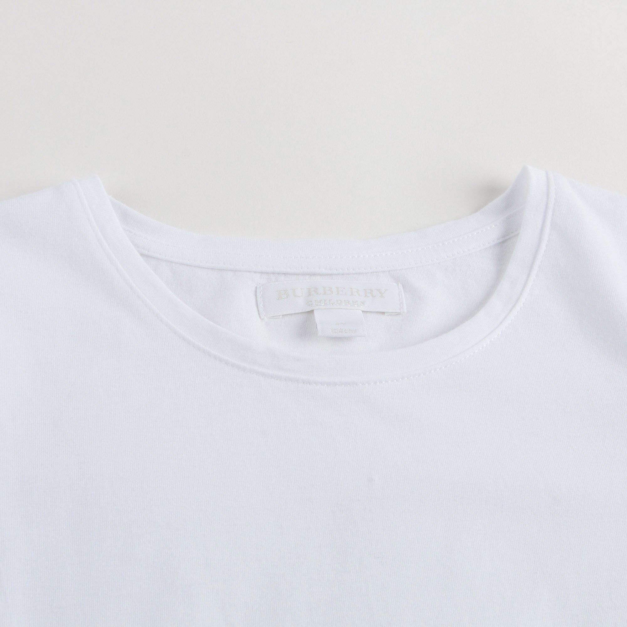 Girls White Cotton T-shirt - CÉMAROSE | Children's Fashion Store - 4
