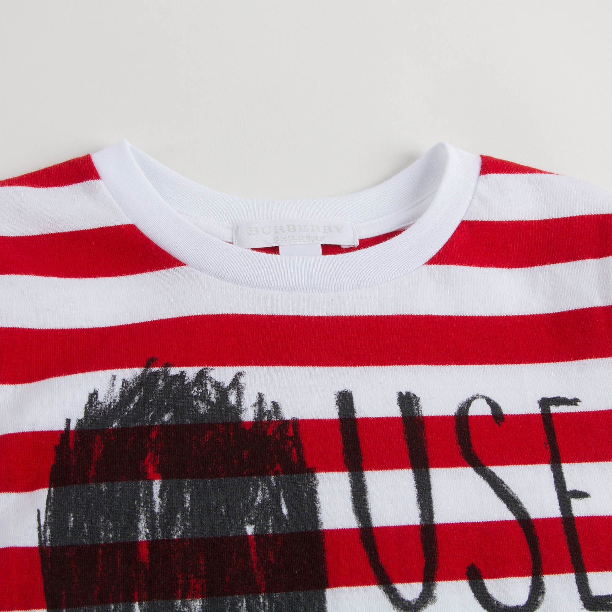Boys Red & White Striped T-Shirt - CÉMAROSE | Children's Fashion Store - 3