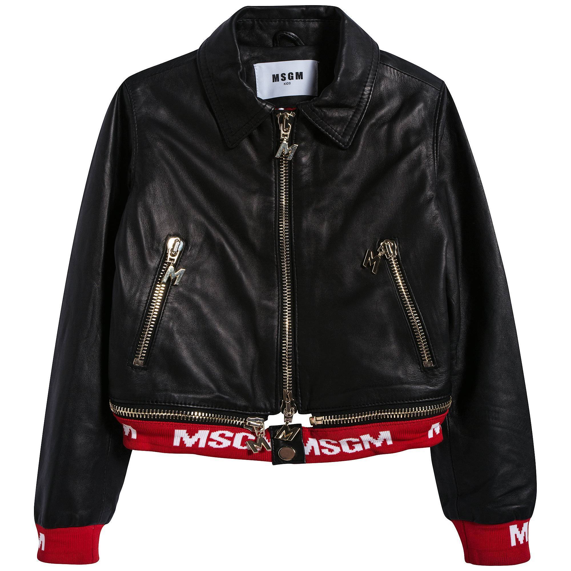 Girls Black Leather Jacket