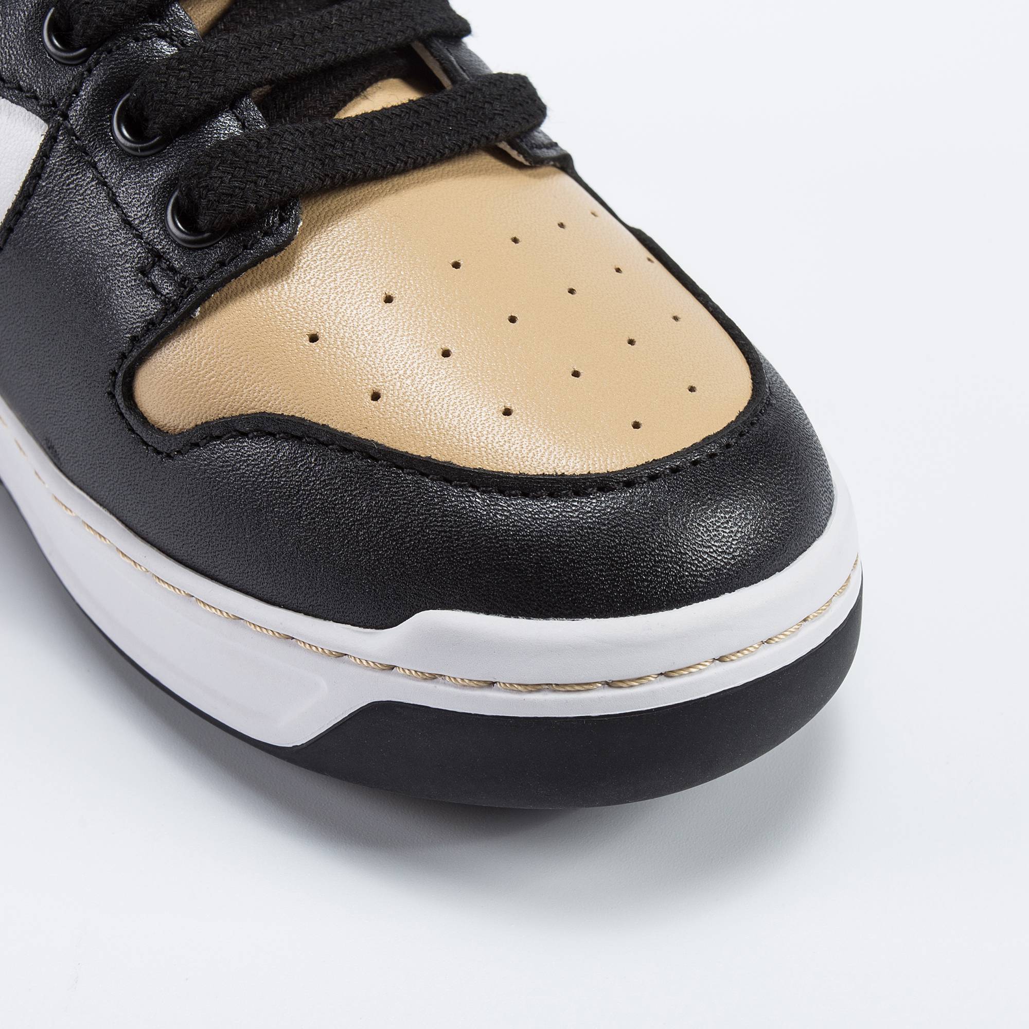 Boys Antique Yellow Calf Grain Leather Shoes