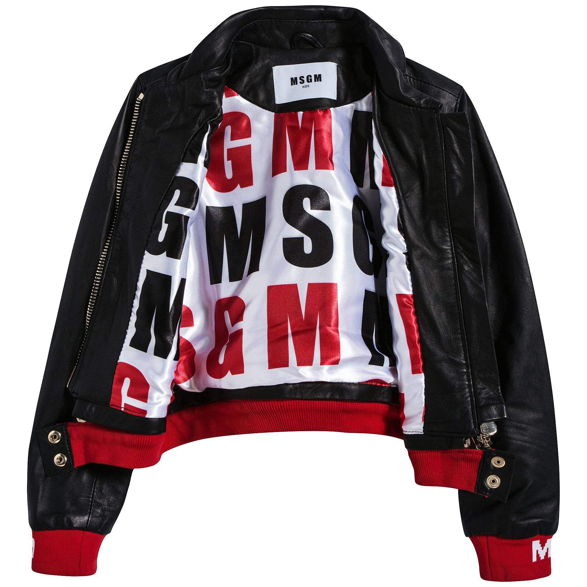 Girls Black Leather Jacket