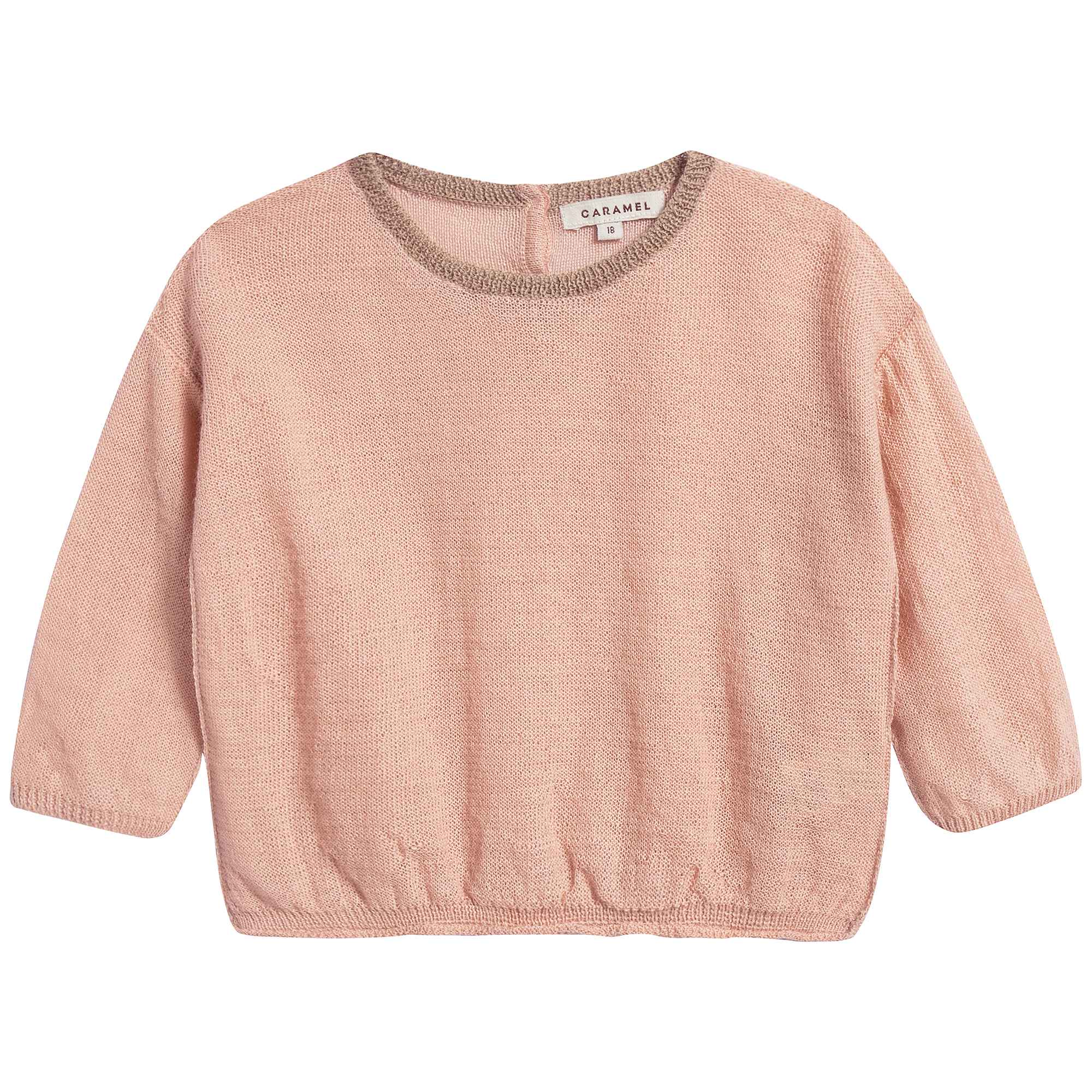 Baby Girls Pink Baby Alpaca Knitwear Jumper