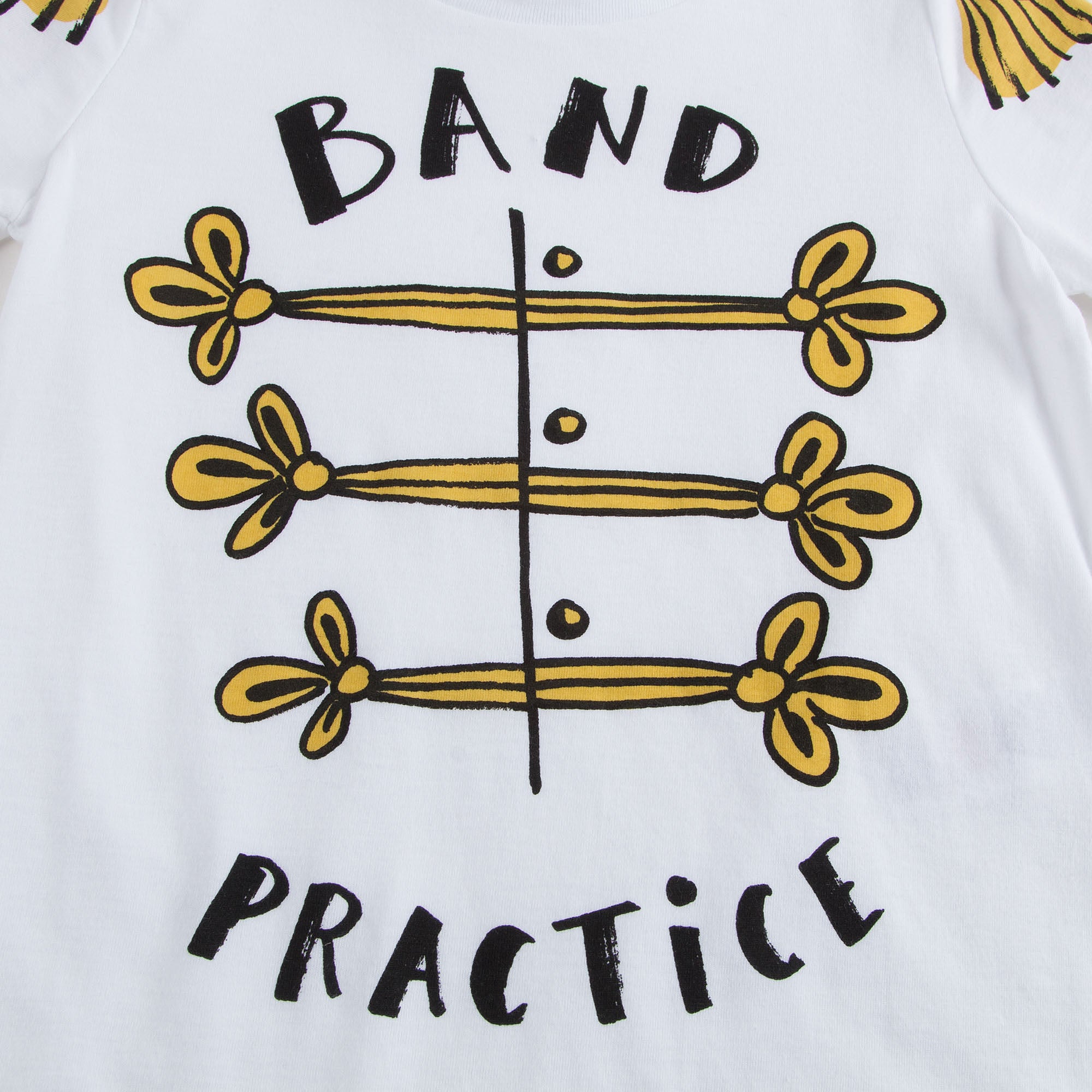 Girls White Band Practice T-Shirt - CÉMAROSE | Children's Fashion Store - 4