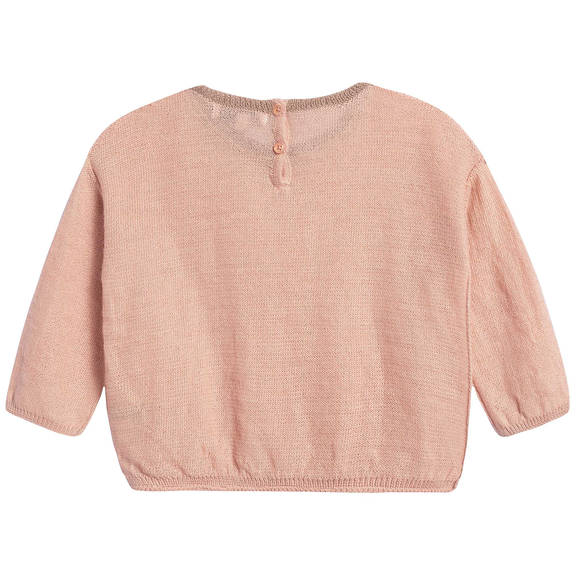 Baby Girls Pink Baby Alpaca Knitwear Jumper