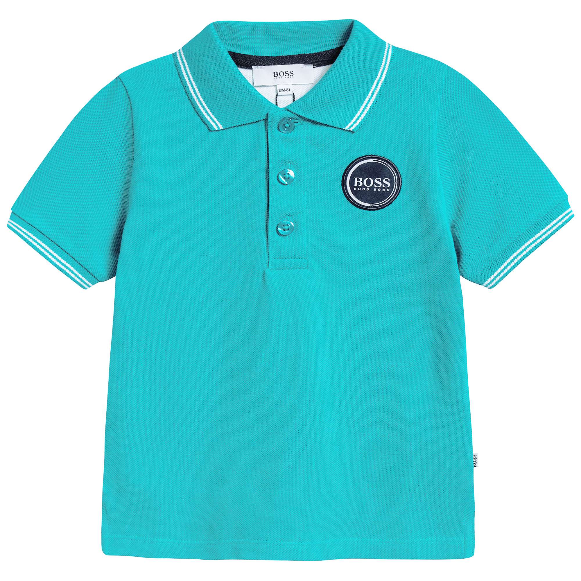 Baby Boys Blue Cotton Polo Shirt