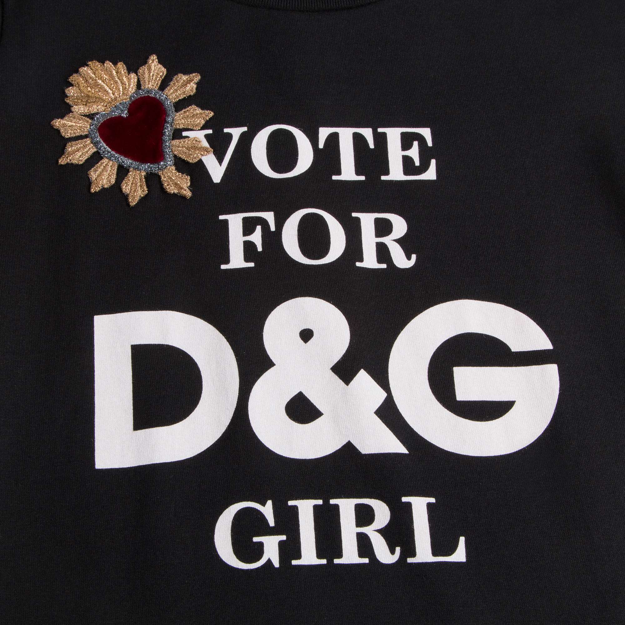 Girls & Boys Black "DG" T-shirt