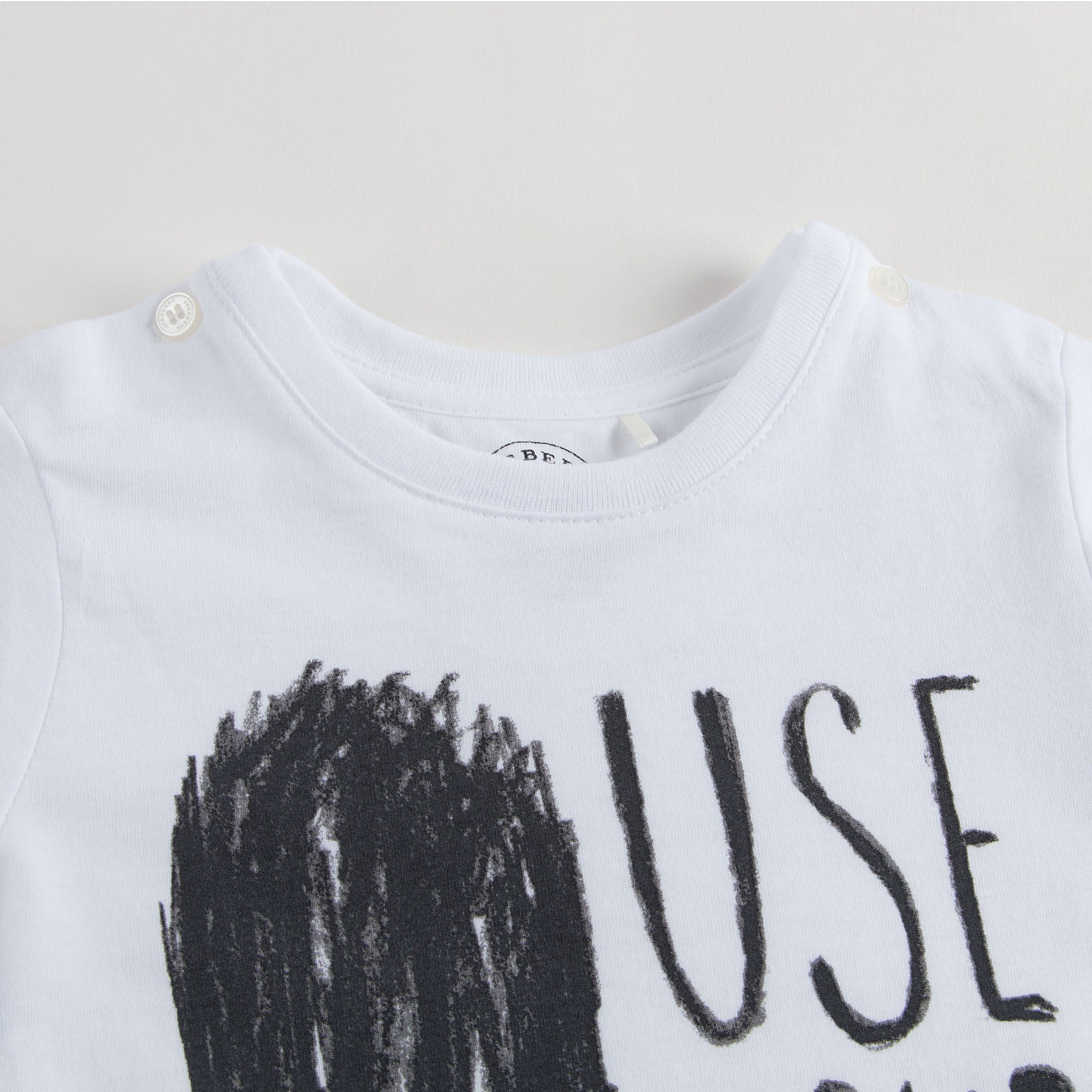 Baby Boys Bearskin Hat Print White T-shirt - CÉMAROSE | Children's Fashion Store - 3